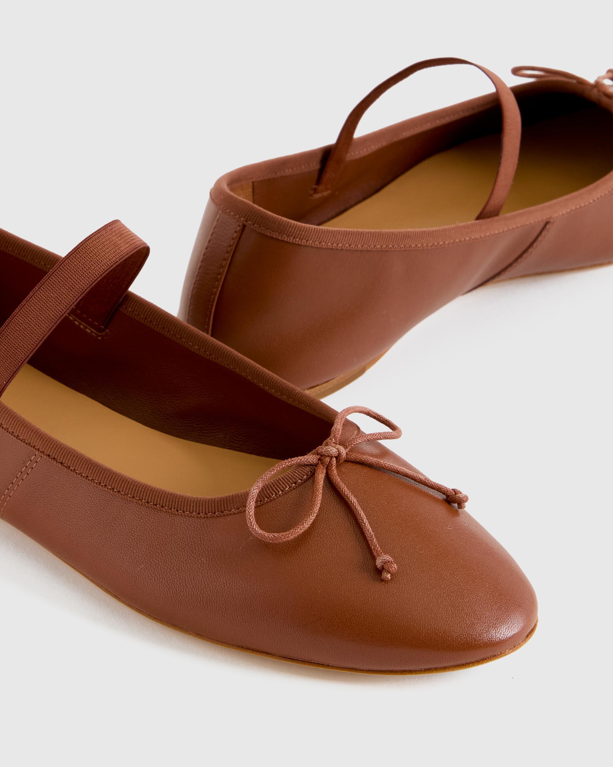Quince | Women's Italian Leather Mary-Jane Ballet Flat Product Image