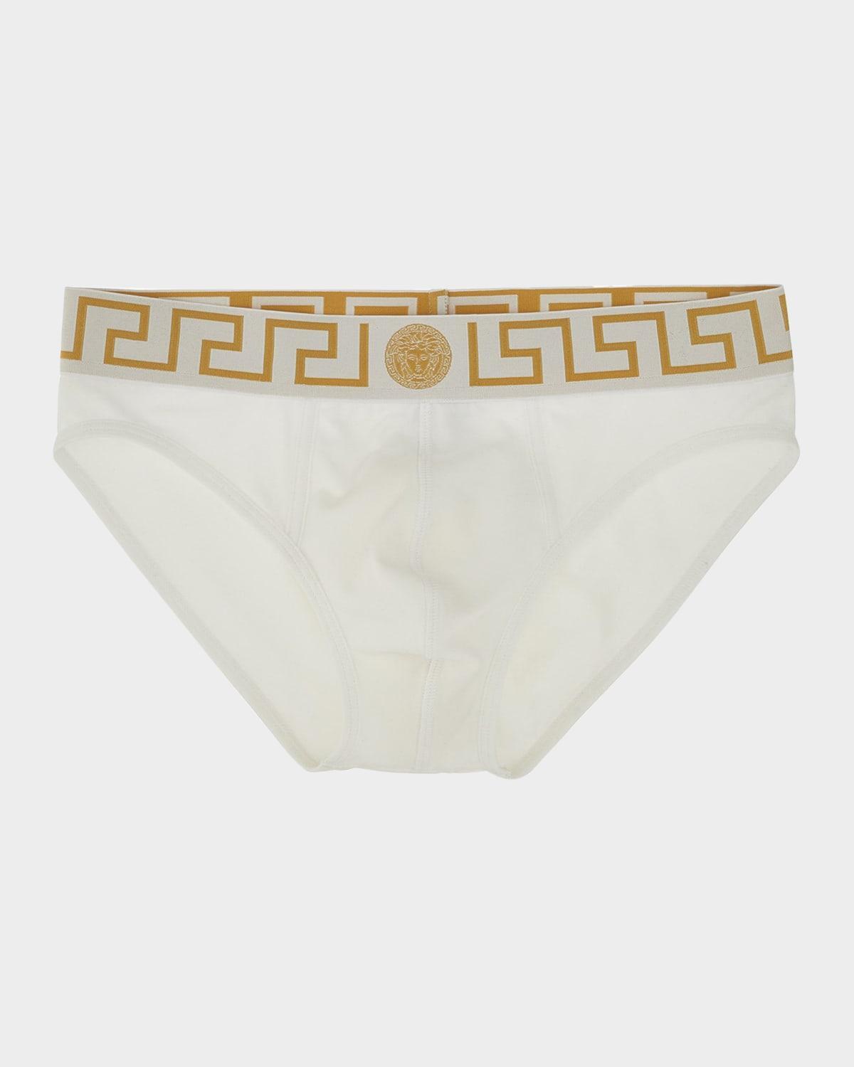 Mens Greek Key Organic Cotton Stretch Briefs Product Image