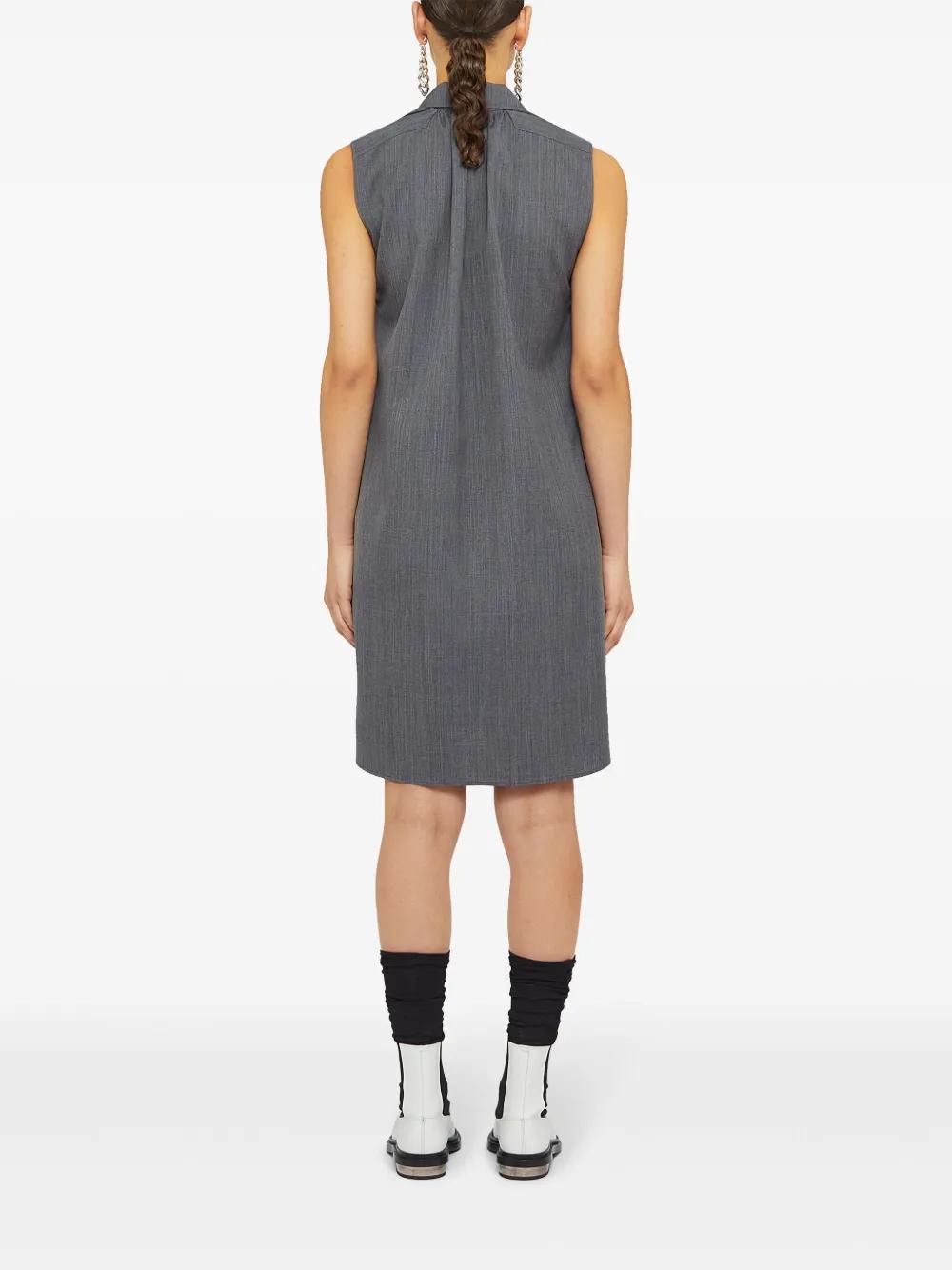 JIL SANDER Hemdkleid Mit Glattem Kragen In Volcanic Glass Product Image