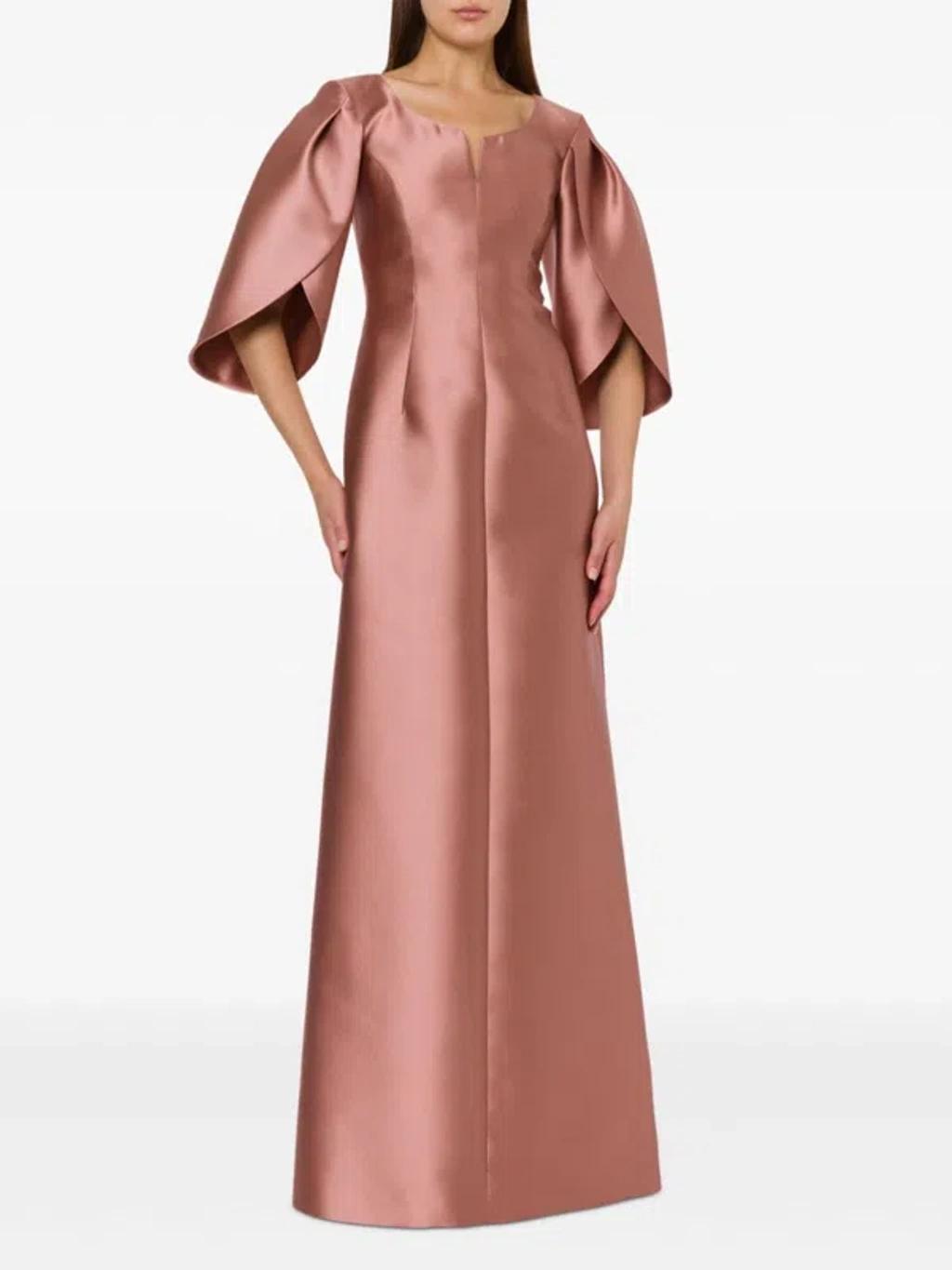 ALBERTA FERRETTI Pleated Full-skirt Gown In Violet Product Image