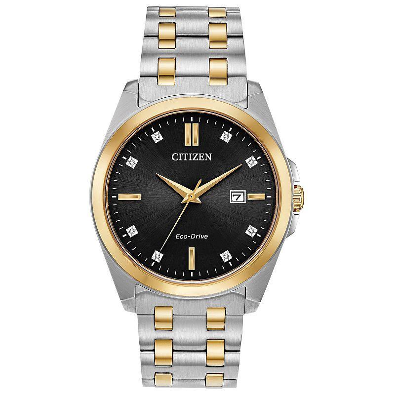 Citizen Eco-Drive Mens Corso Two-Tone Stainless Steel Bracelet Watch - BM7536-53X Pink Product Image