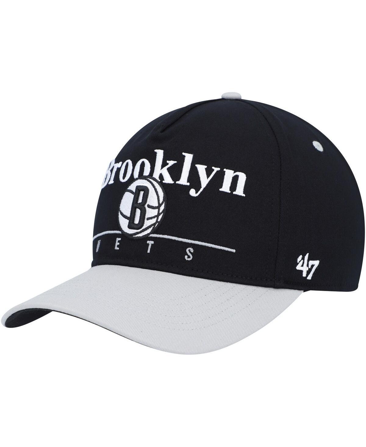 Mens 47 /Gray Brooklyn Nets Super Hitch Adjustable Hat Product Image