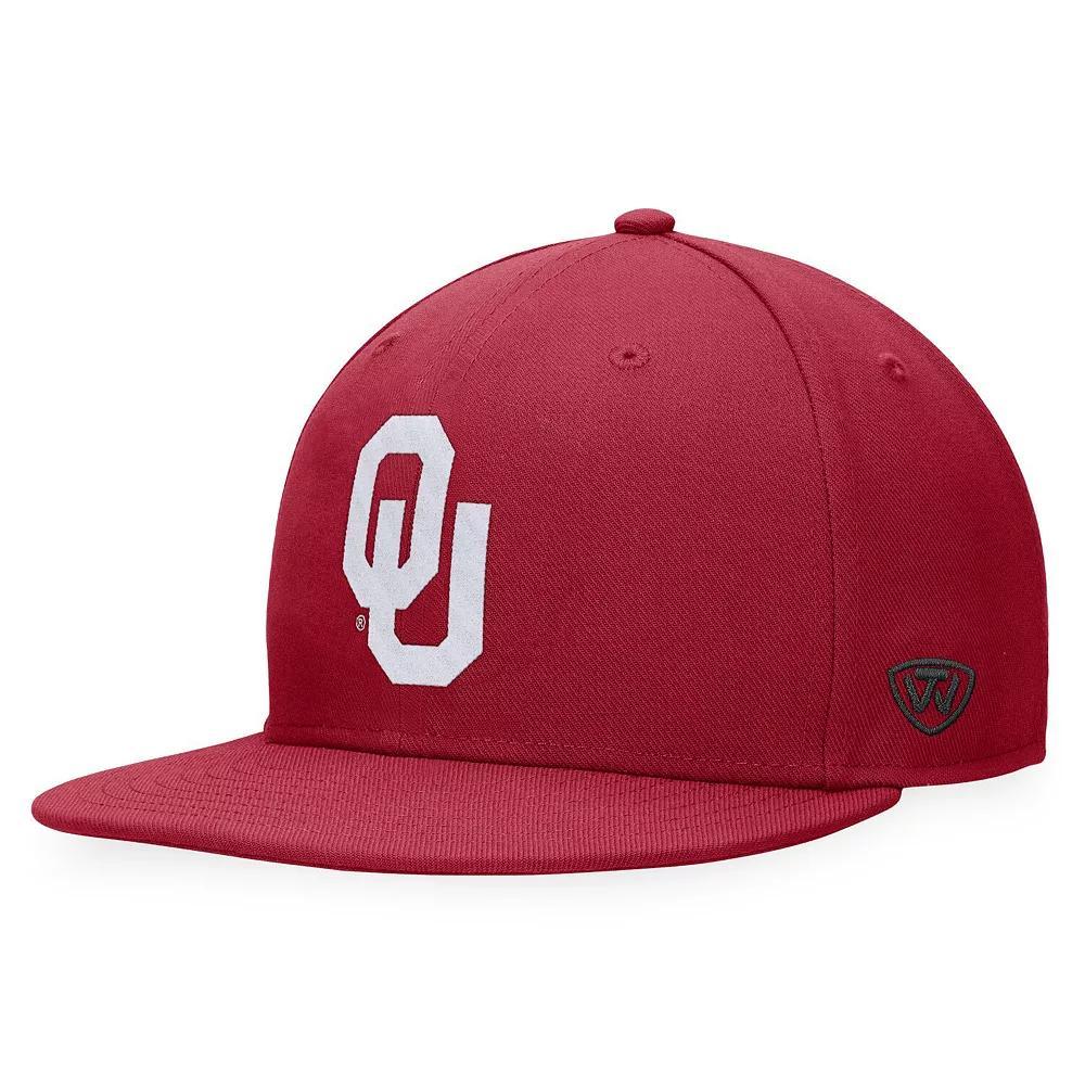 Men's Top of the World Crimson Oklahoma Sooners Fitted Hat, Size: 7 3/8, Red Product Image