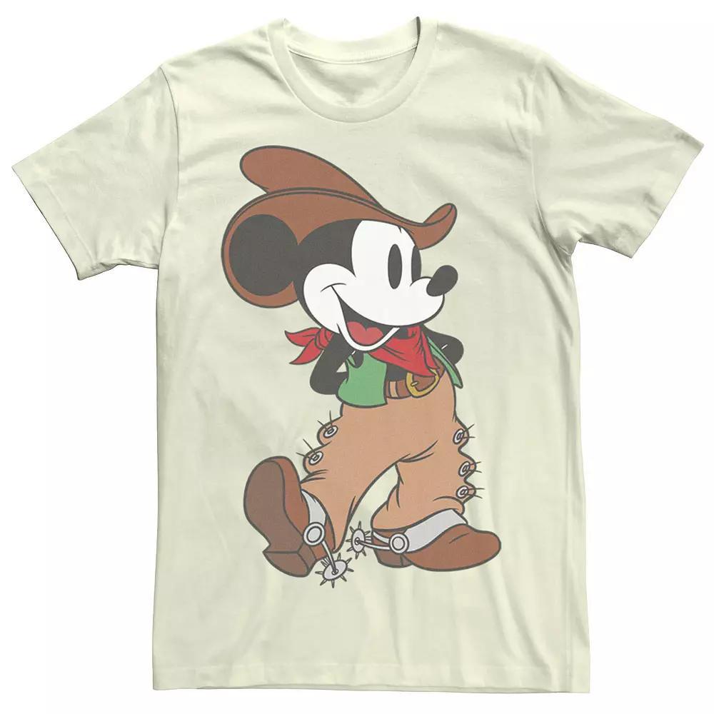 Disney's Mickey Mouse Cowboy Outfit Men's Tee, Size: Medium, Natural Product Image