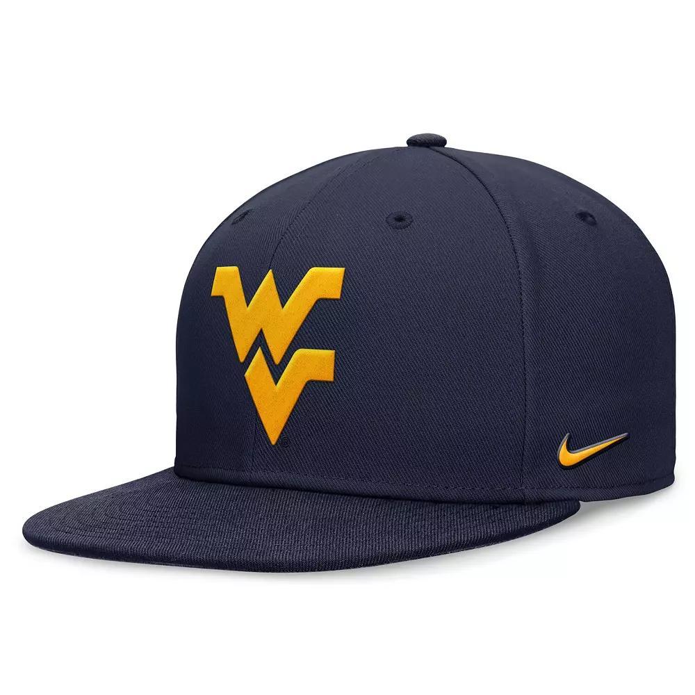 Men's Nike Navy West Virginia Mountaineers On-Field Pro Fitted Hat, Size: 7 1/2, Blue Product Image