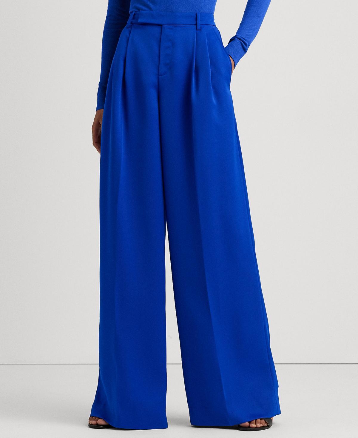 Lauren Ralph Lauren Pleated Satin Crepe Wide-Leg Pants (Martin ) Women's Casual Pants Product Image