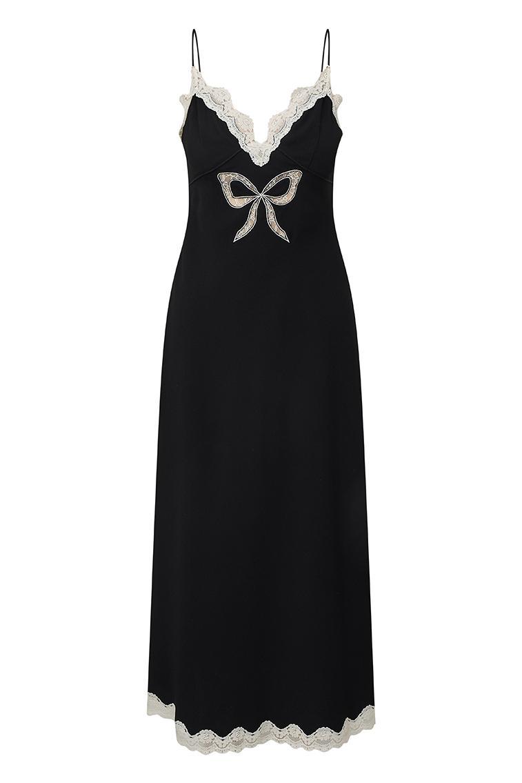 Manuela Bow Slip Maxi Dress Product Image
