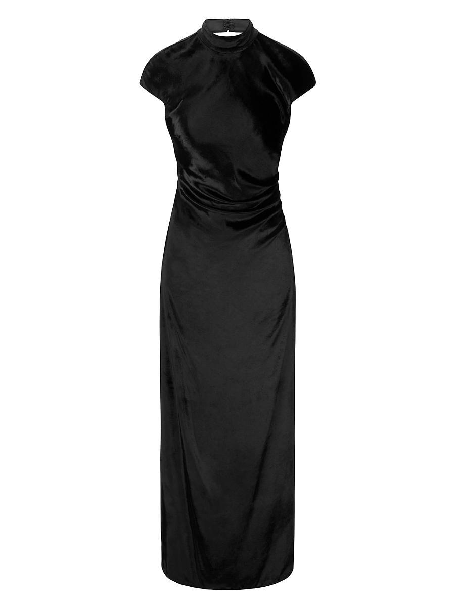 Womens Tina Velvet Cap-Sleeve Maxi Dress Product Image
