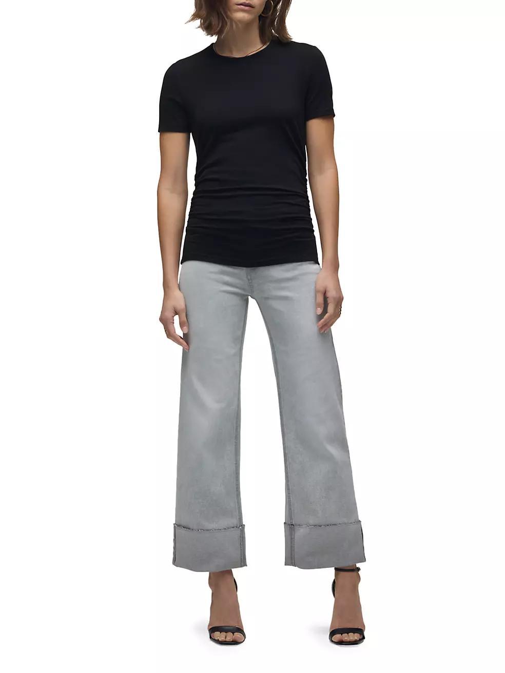 Ruched Crewneck T-Shirt Product Image