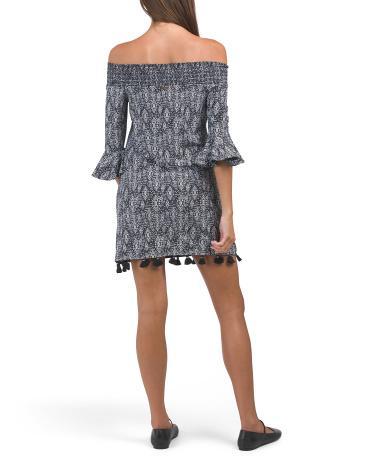 Sanibel Smocked Mini Dress for Women | Spandex/Nylon Product Image