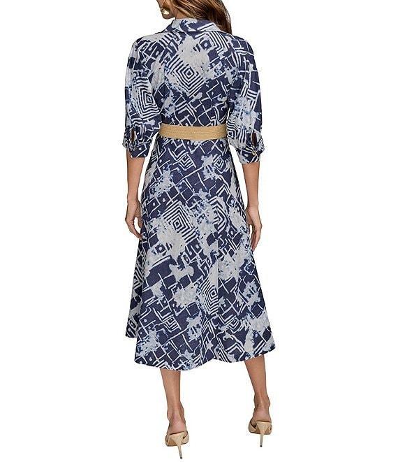 Donna Karan Abstract Print Button Front Shirt Dress Product Image