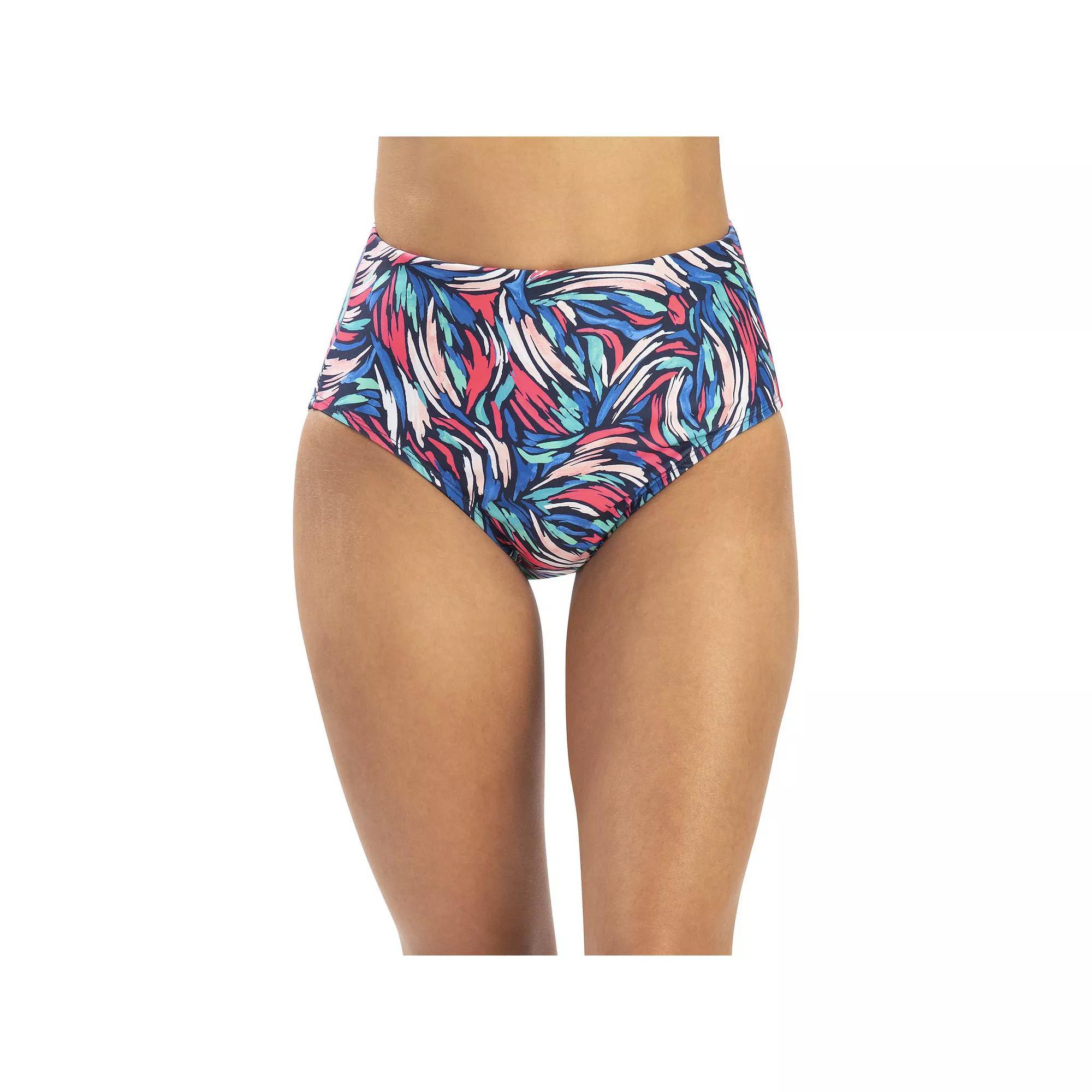 Women's Dolfin Printed High-Waisted Swim Bottoms, Size: Medium, Bliss Product Image