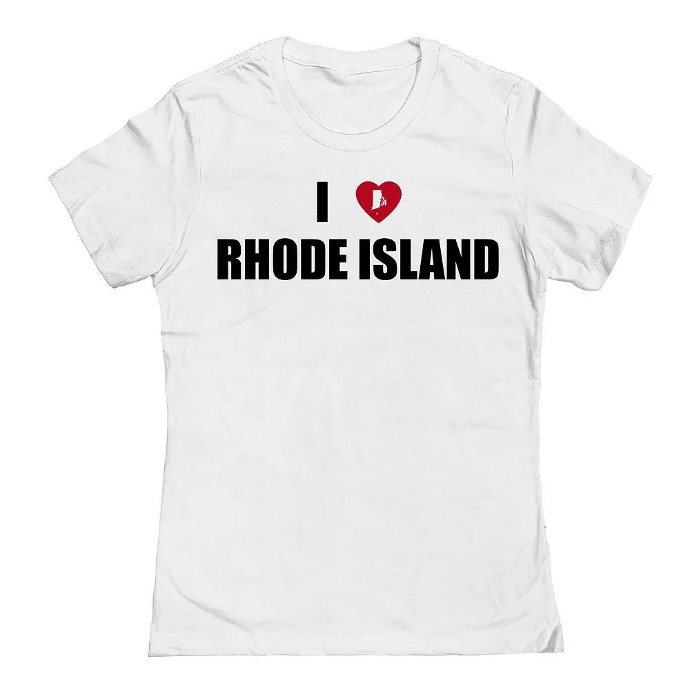 Junior's I Heart Rhode Island Graphic Tee, Women's, Size: XL, White Product Image