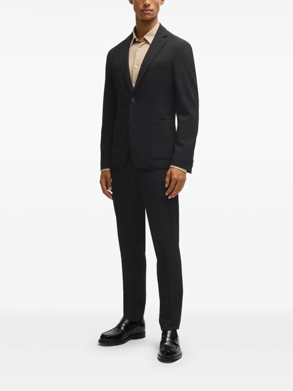 HUGO BOSS Slim-fit Jacket In Washable Stretch Fabric In Black Product Image