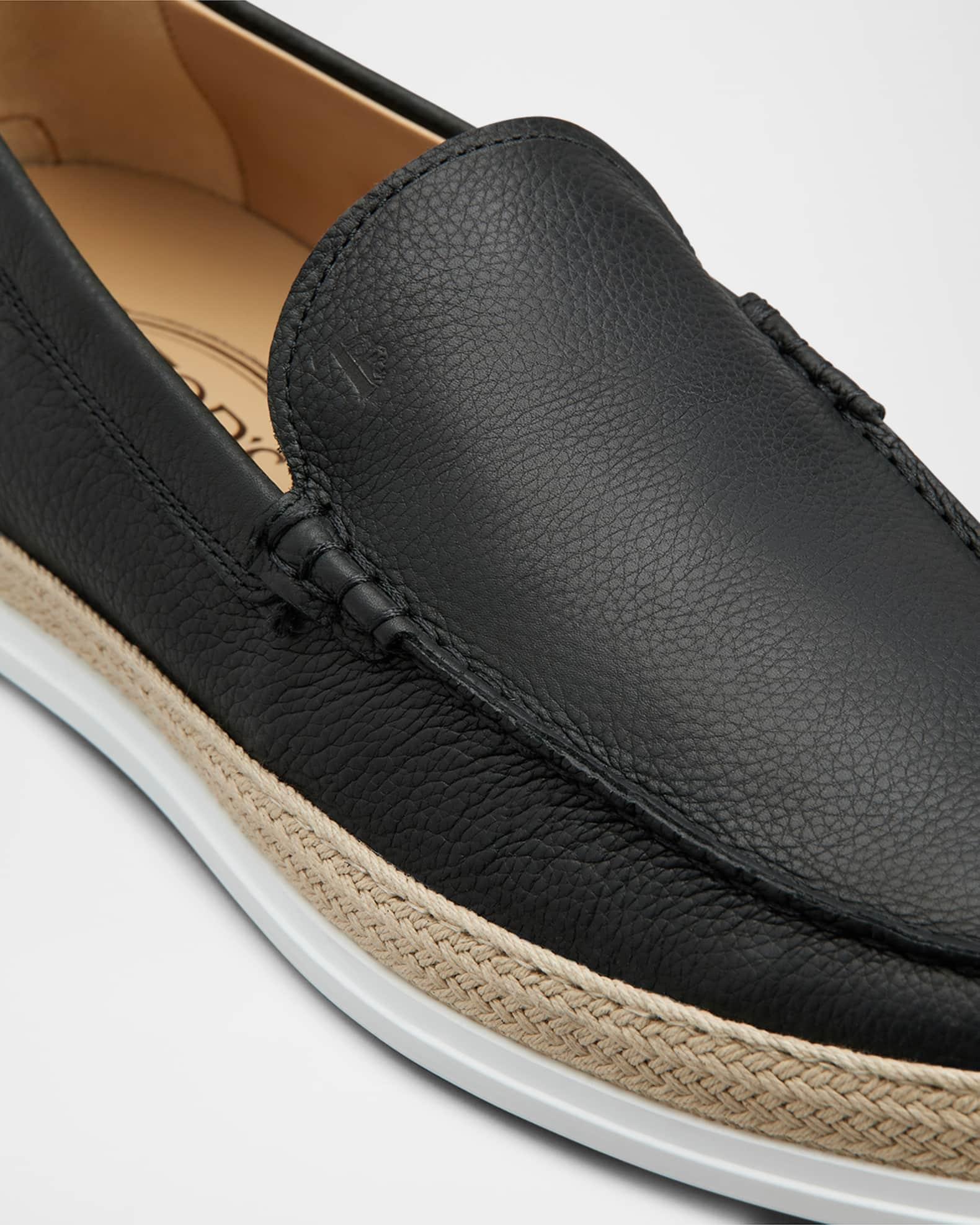 Men's Pantofola Gomma Rafia TV Leather Loafers Product Image