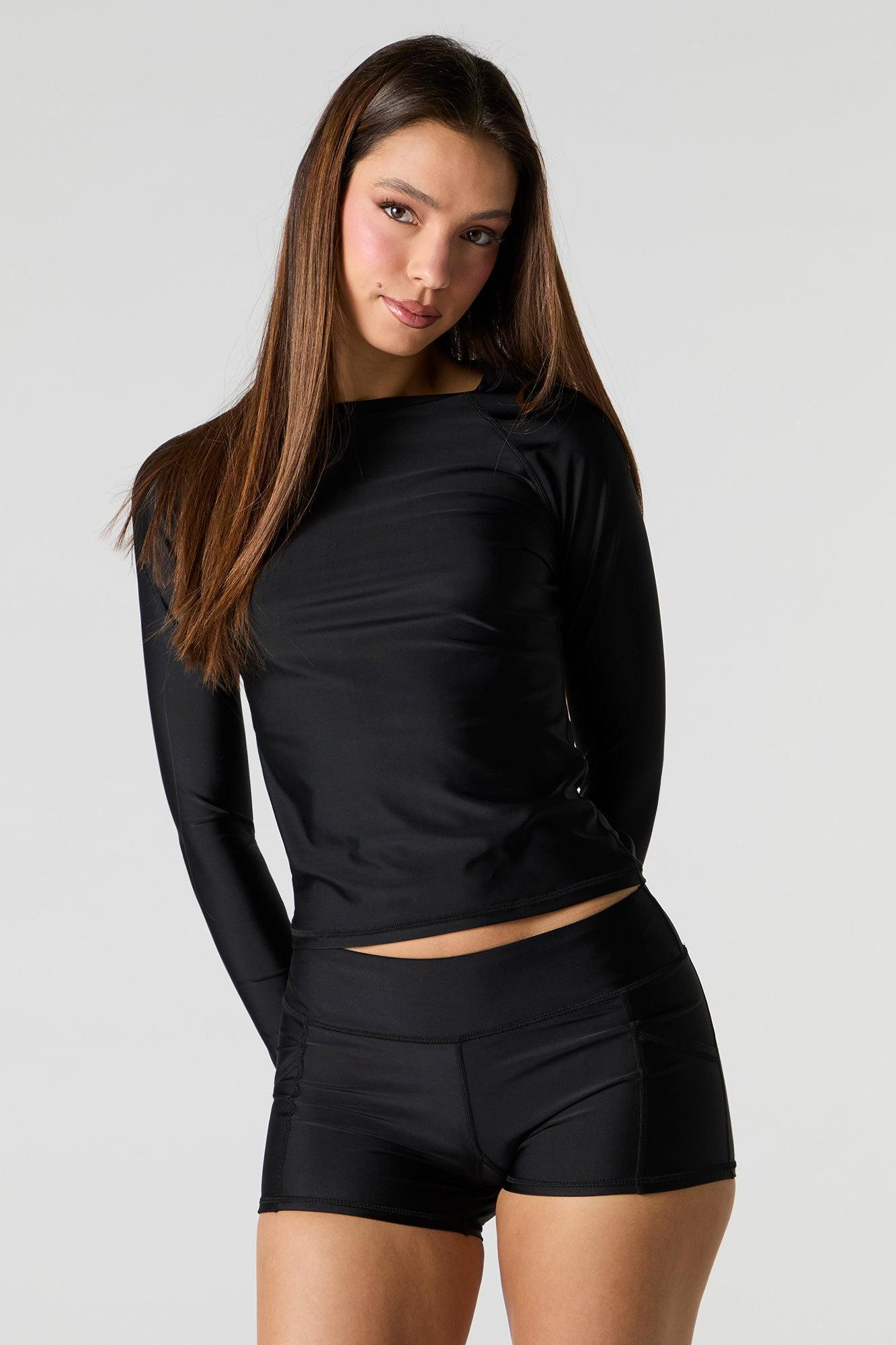Long Sleeve Rashguard Swim Top Female Product Image