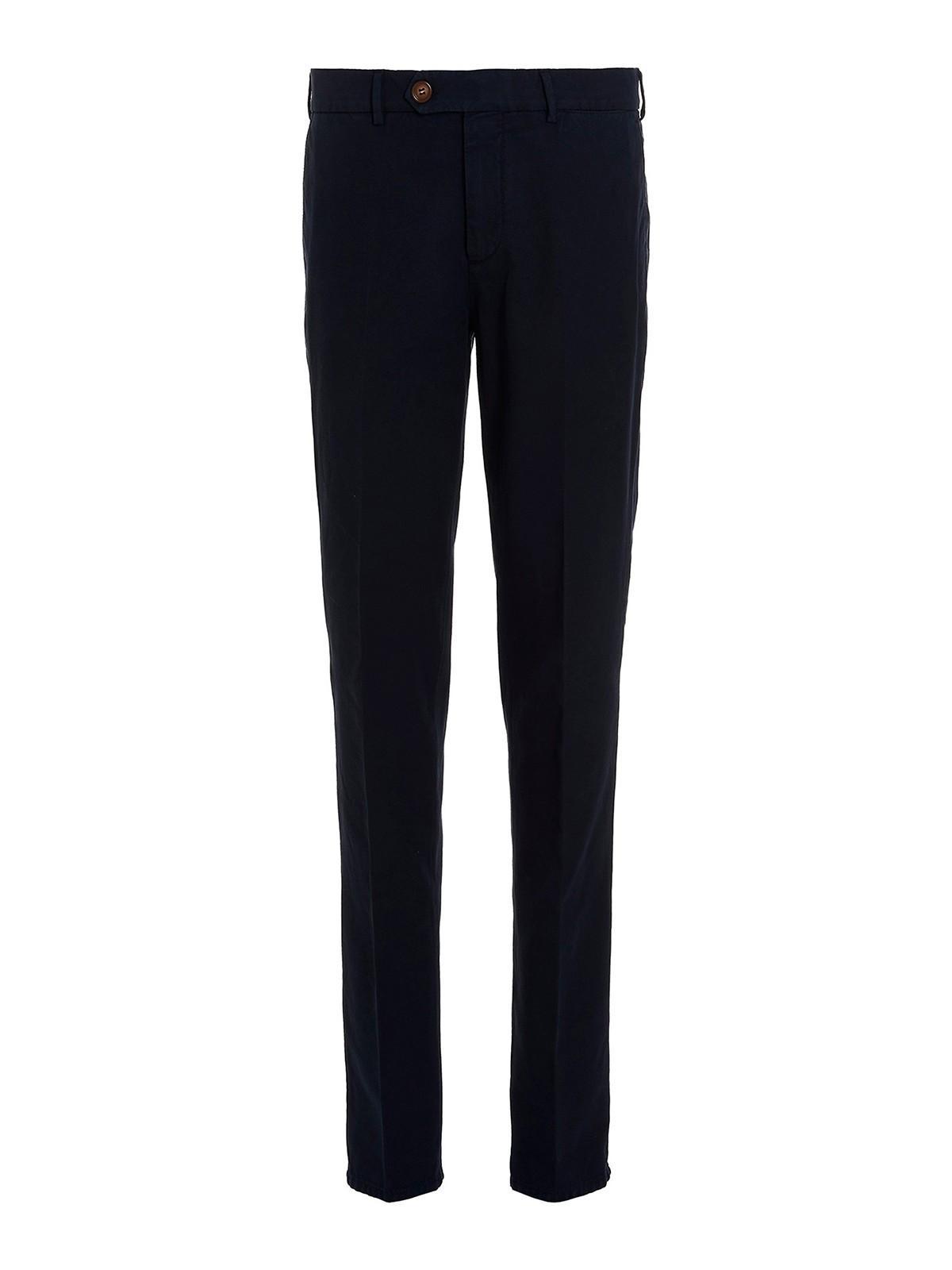 BRUNELLO CUCINELLI Cotton Chino Pants In Blue Product Image