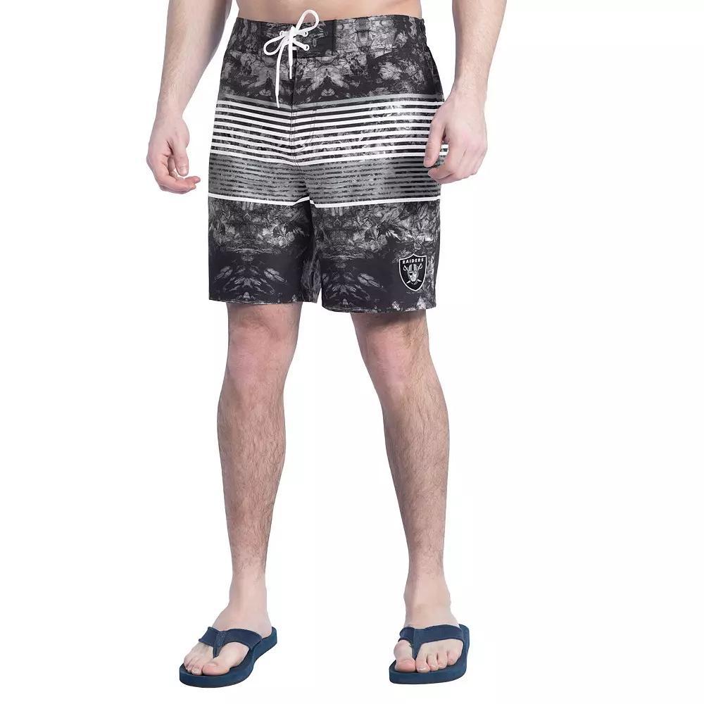Men's G-III Sports by Carl Banks  Black/Gray Baltimore Ravens Horizon Volley Swim Shorts, Size: Large Product Image