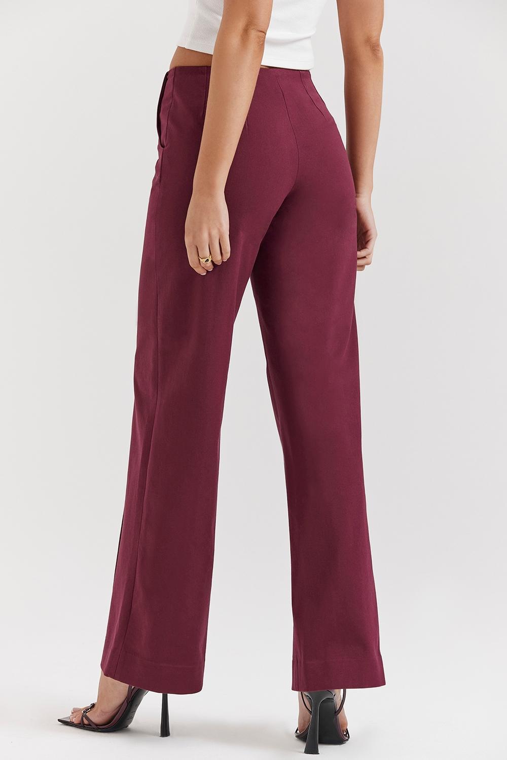 Rivi Wine Straight Leg Trousers Product Image