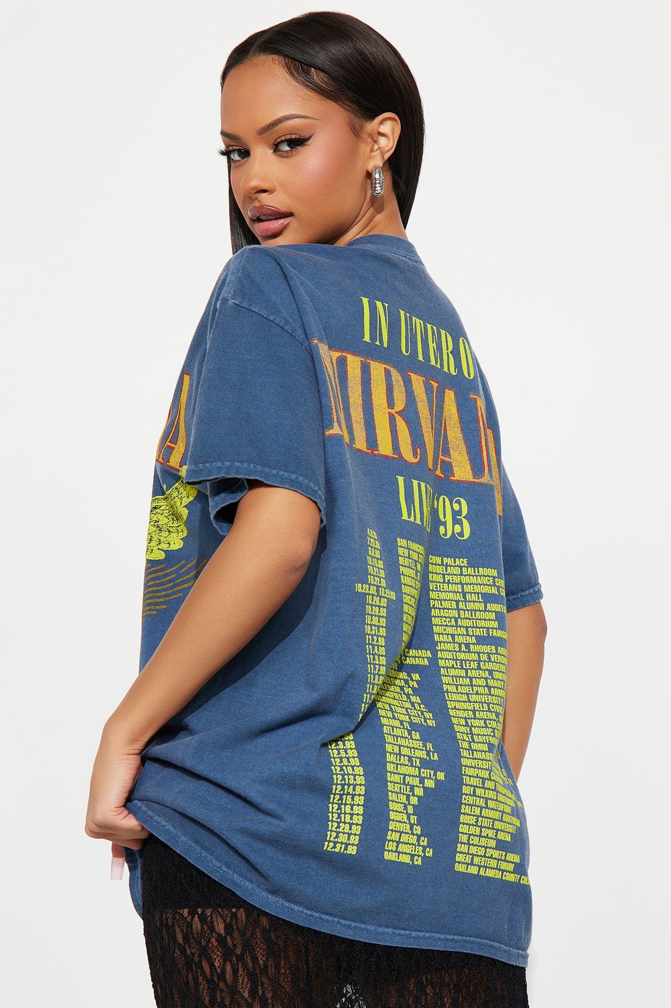 Nirvana Washed Tour Tee - Navy Female Product Image