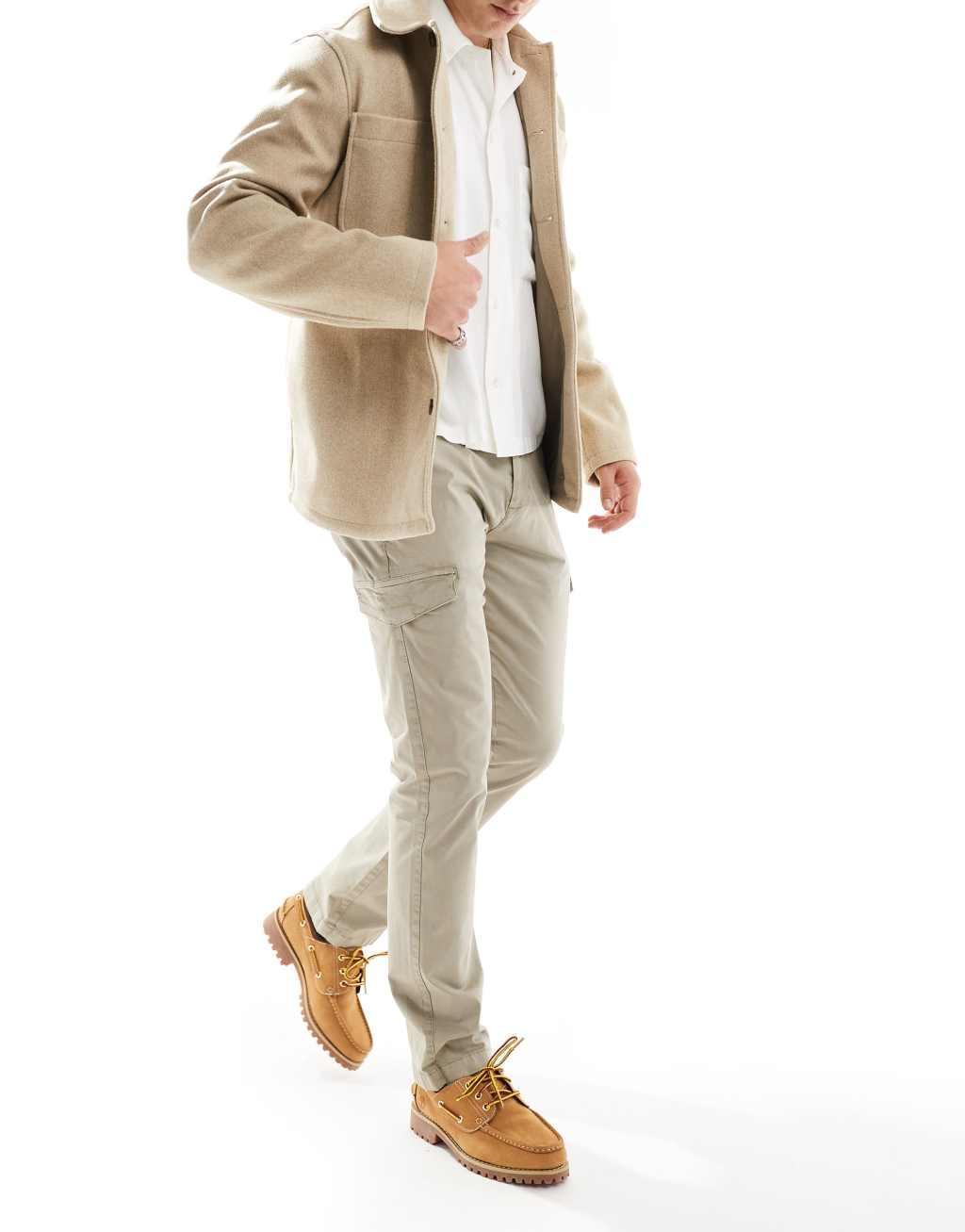 Scalpers cargo pants in dark taupe - brown Product Image