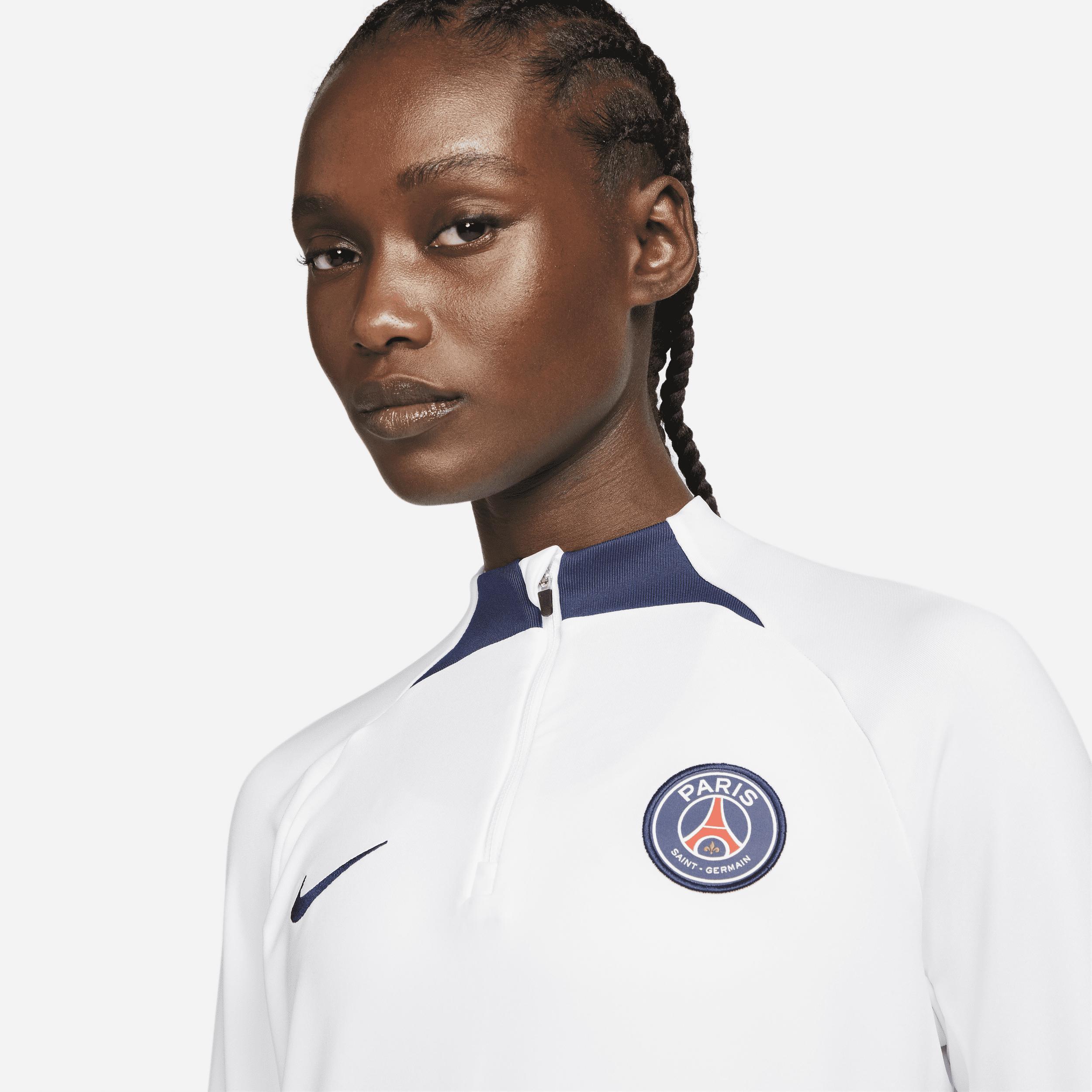 Women's Nike White Paris Saint-Germain Strike Drill Raglan Performance Quarter-Zip Top, Size: XL, Psg White Product Image