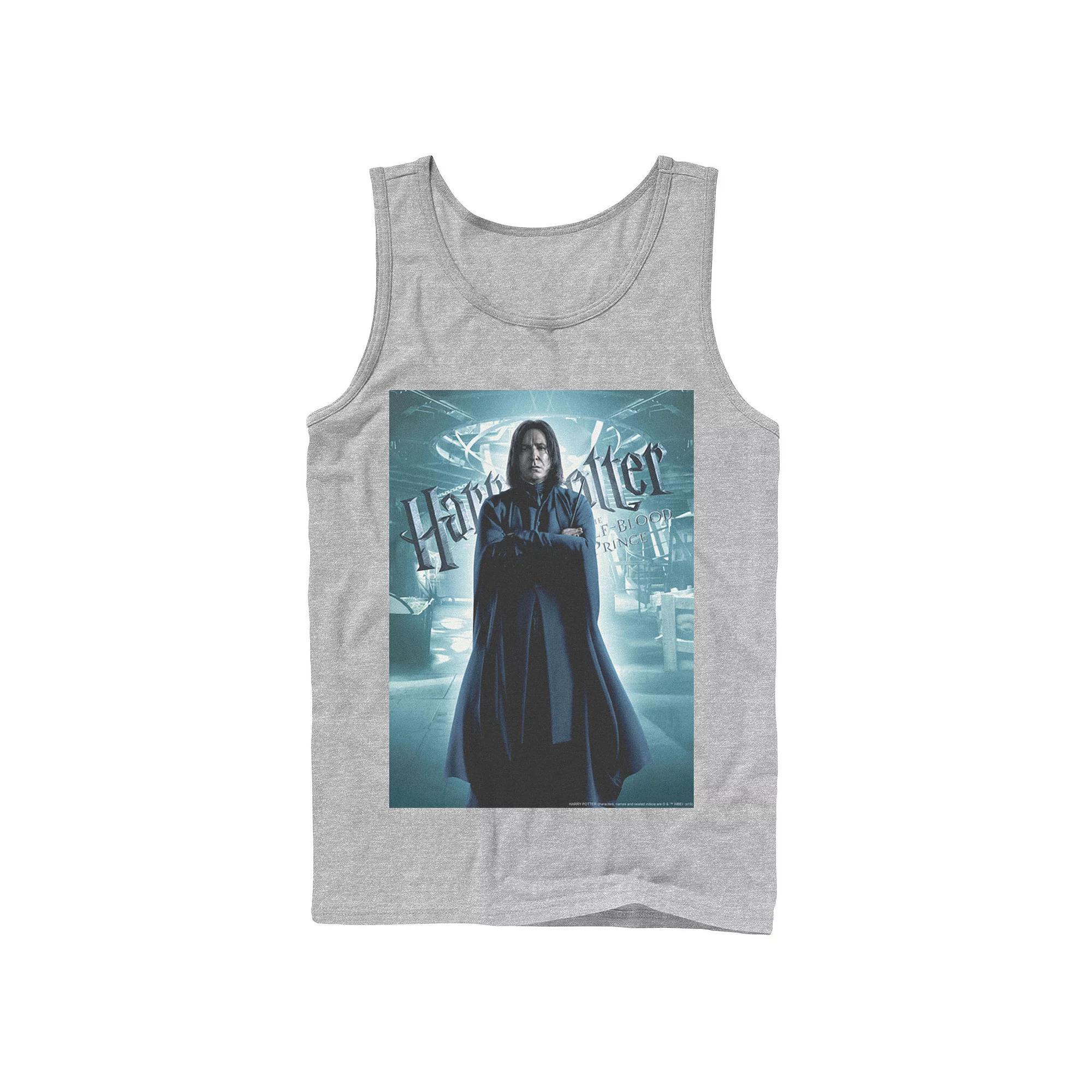 Men's Harry Potter Half-Blood Prince Snape Character Poster Graphic Tank Top, Size: Large, Athletic Grey Product Image