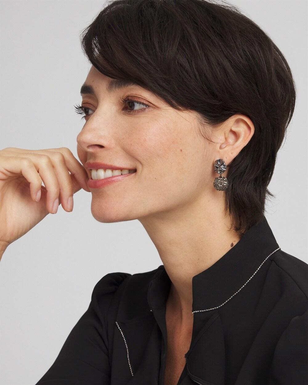 No Droop™ Glitzy Ball Drop Earrings Product Image