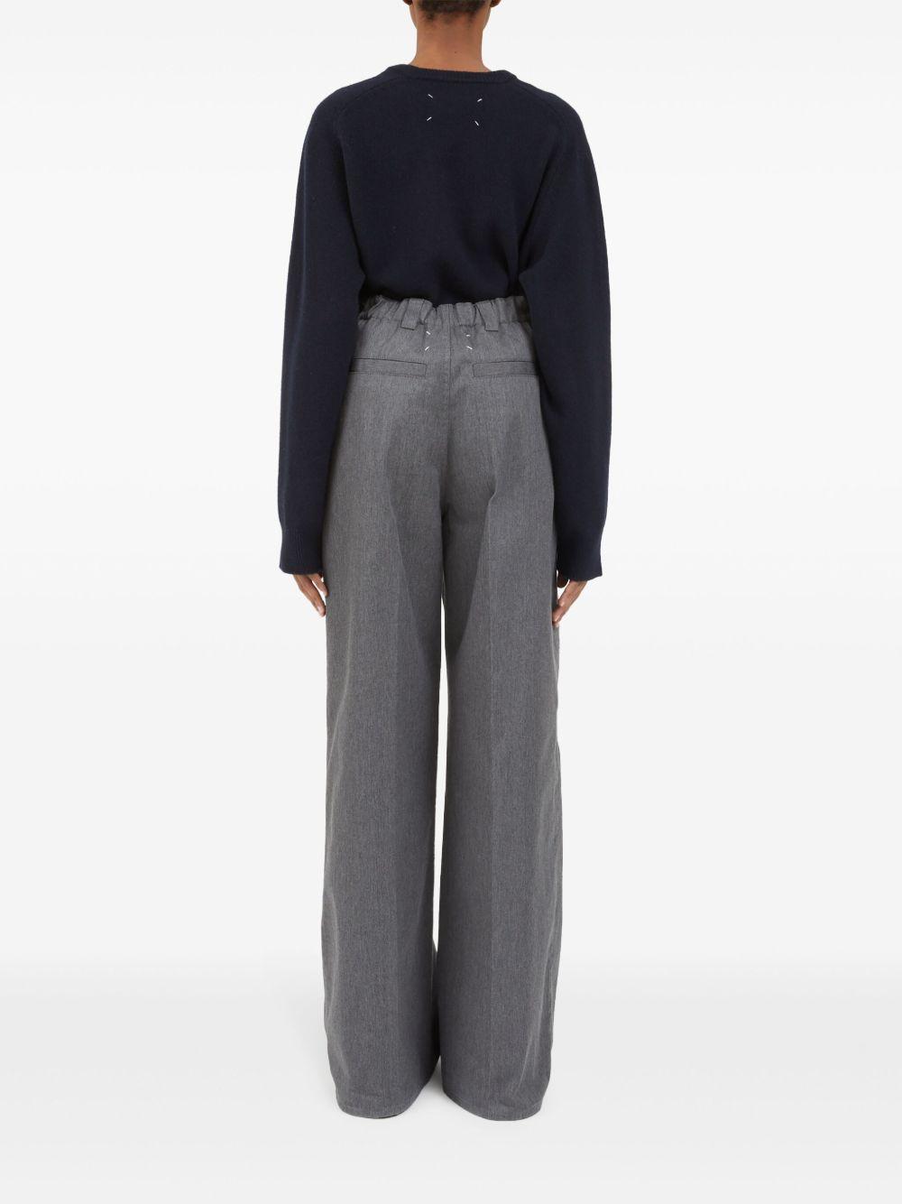 pleat-detailed twill trousers Product Image