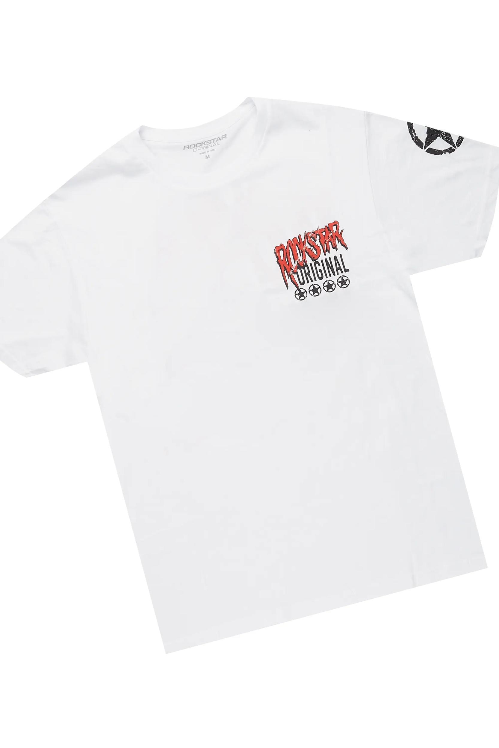 Wizzurd White/Red T-Shirt/Tapestry Jean Bundle Male Product Image