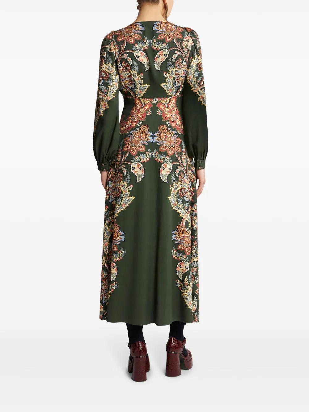 floral print twill dress Product Image