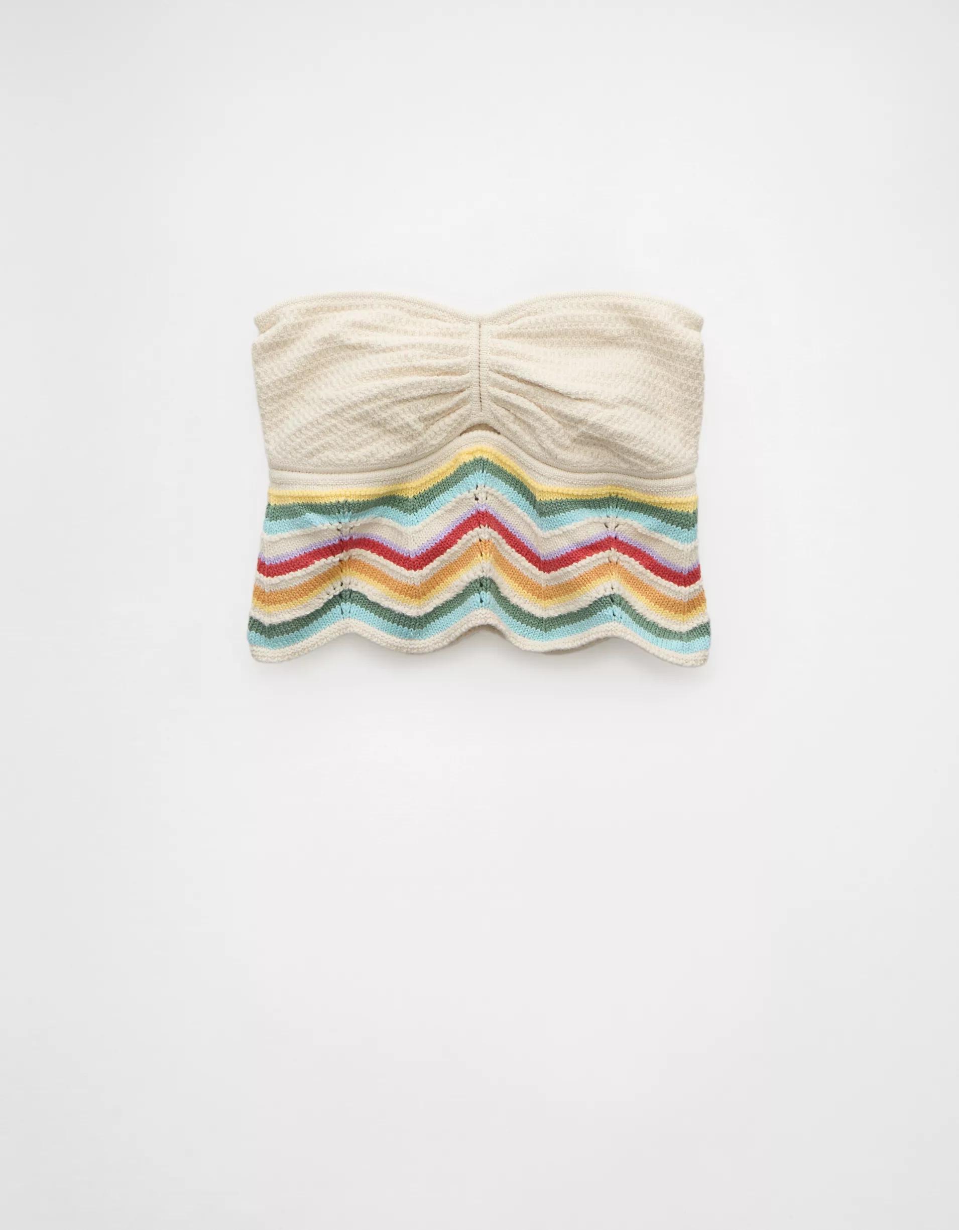 AE Pride Cropped Chevron Crochet Tube Top Product Image