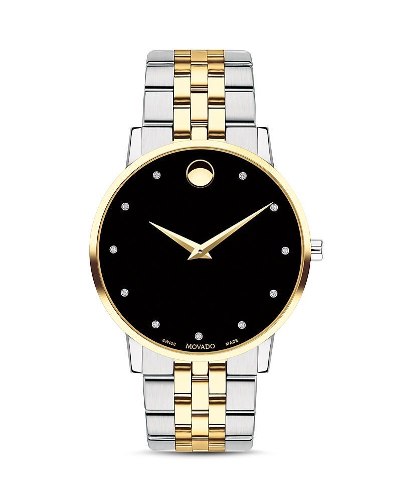 Movado Museum Classic Two-Tone Diamond-Index Watch, 40mm Product Image