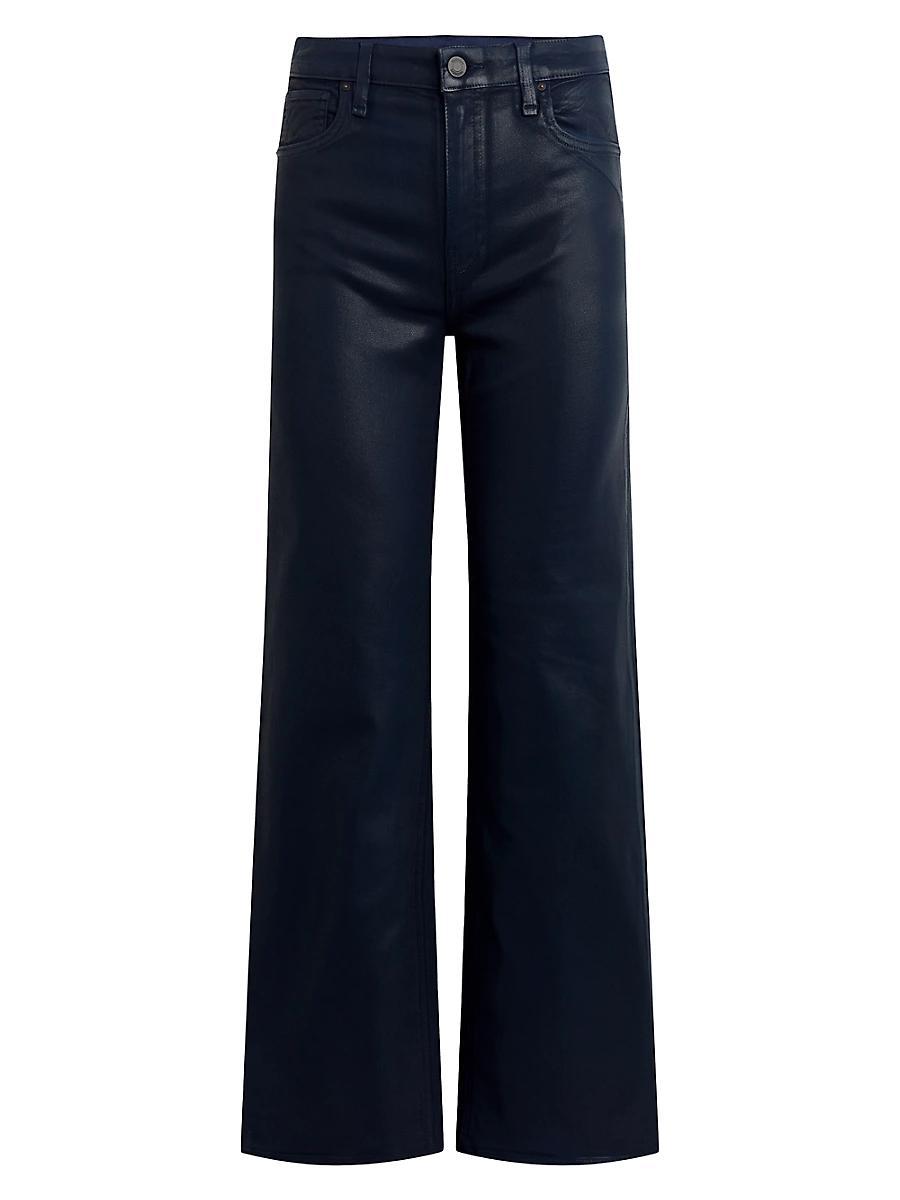 Womens Rosie Waxed High-Rise Wide-Leg Jeans Product Image