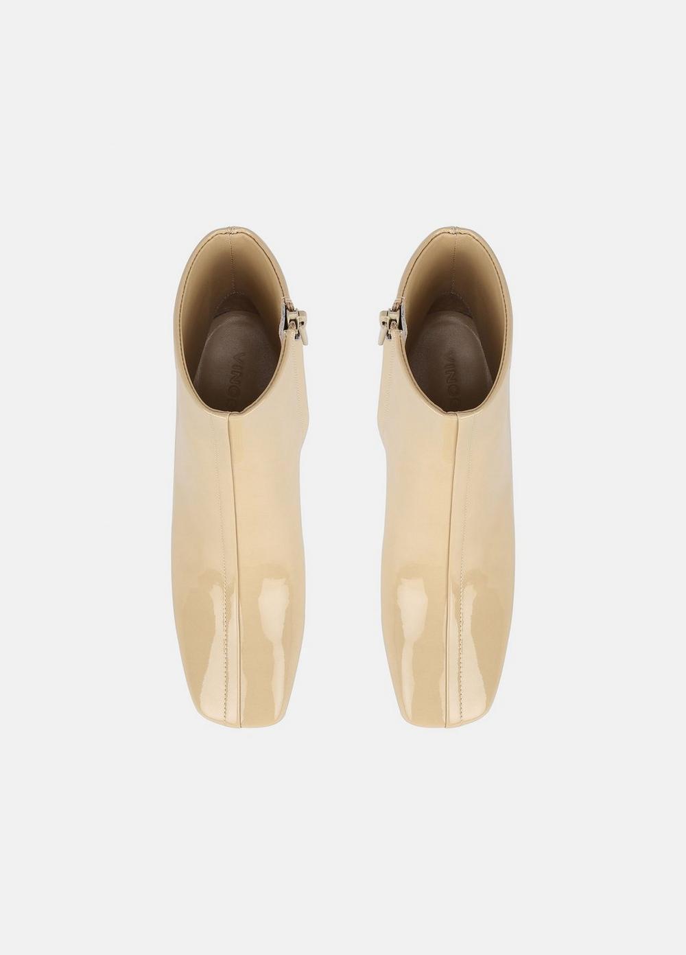 Womens Charli Patent Leather Ankle Boot, Macadamia Beige, Size 9.5 Vince Product Image