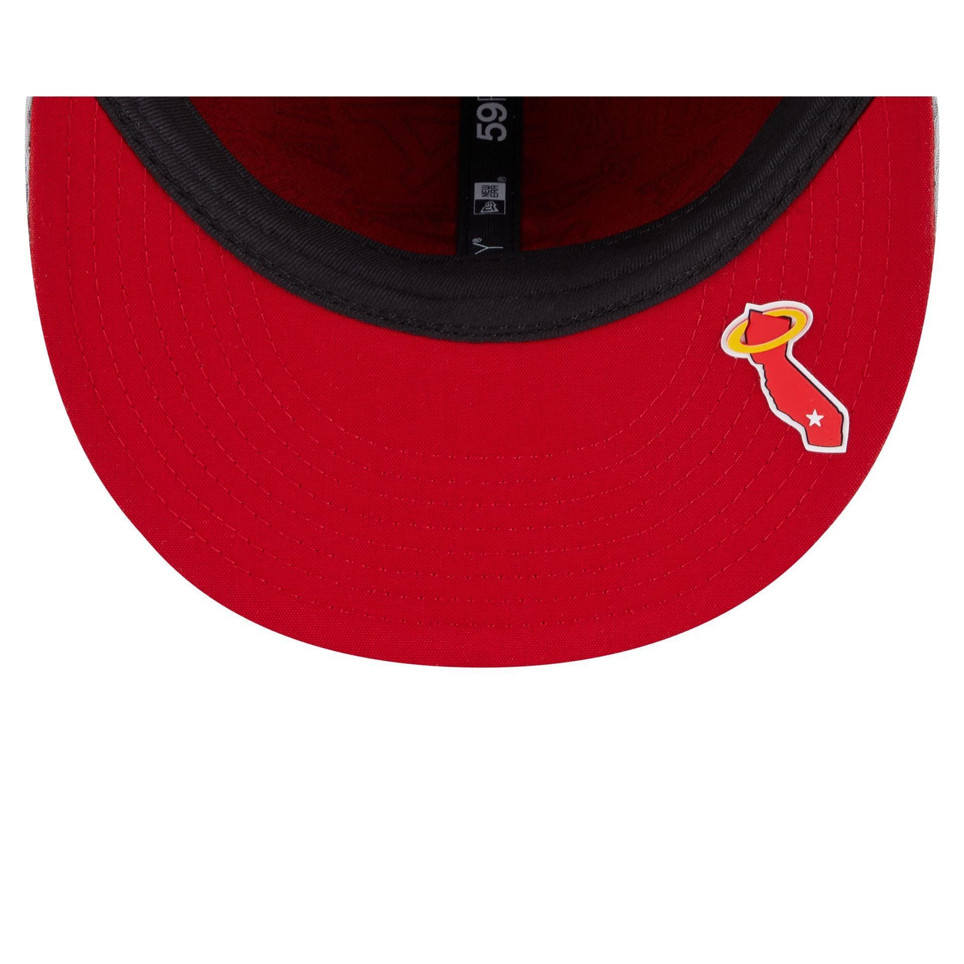 Los Angeles Angels 2025 Clubhouse Gray 59FIFTY Fitted Hat Male Product Image
