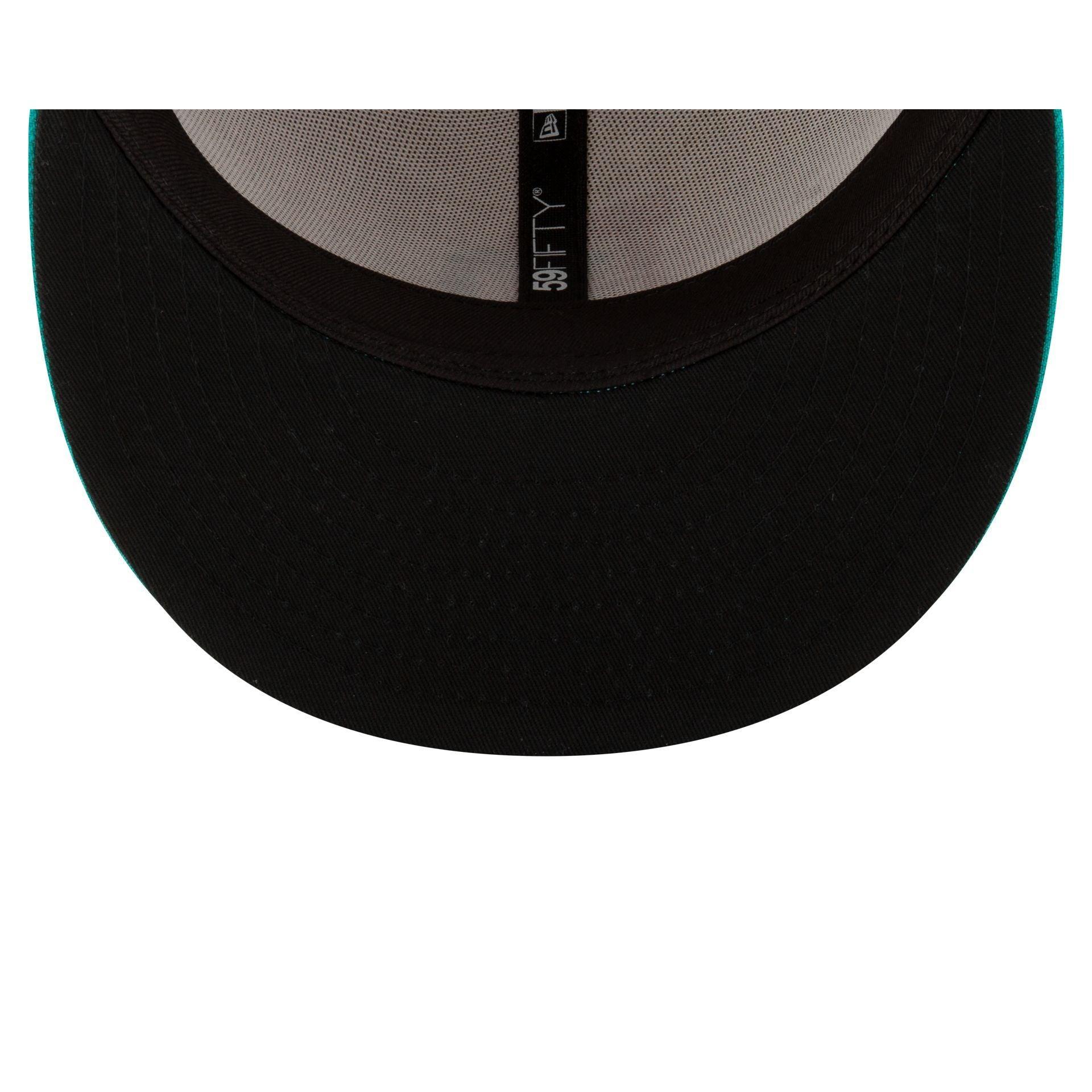 Dominican Republic Teal Script 59FIFTY Fitted Hat Male Product Image