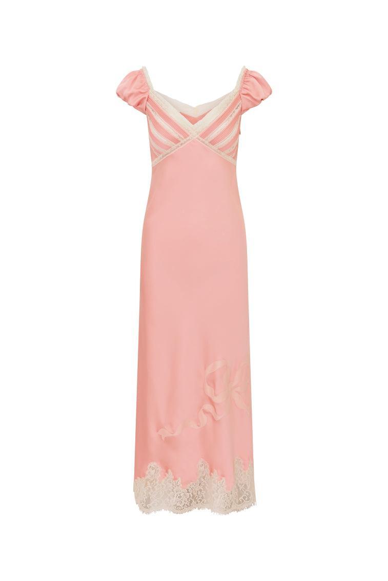 Brinkley Satin Midi Dress - BLACK Product Image