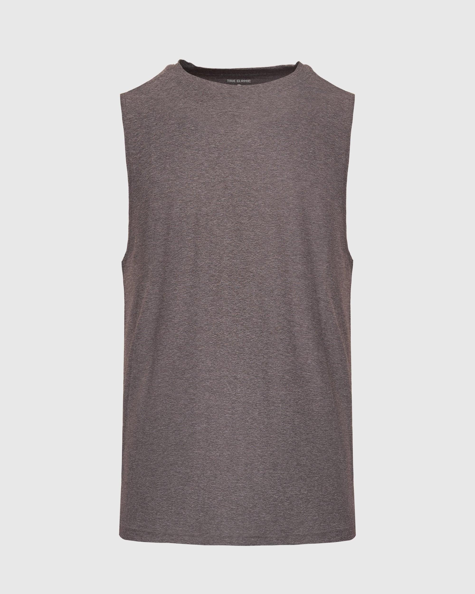 Heather Cocoa Sleeveless Active Muscle Tee Product Image