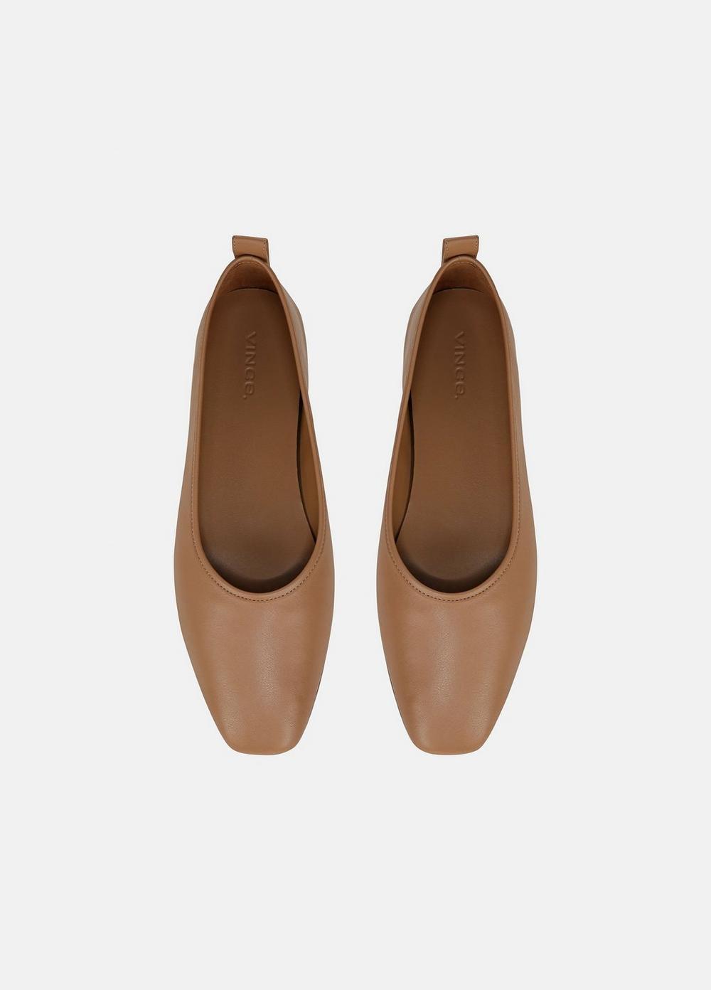 Womens Vivian Leather Ballet Flat, Chai, Size 10 Vince Product Image