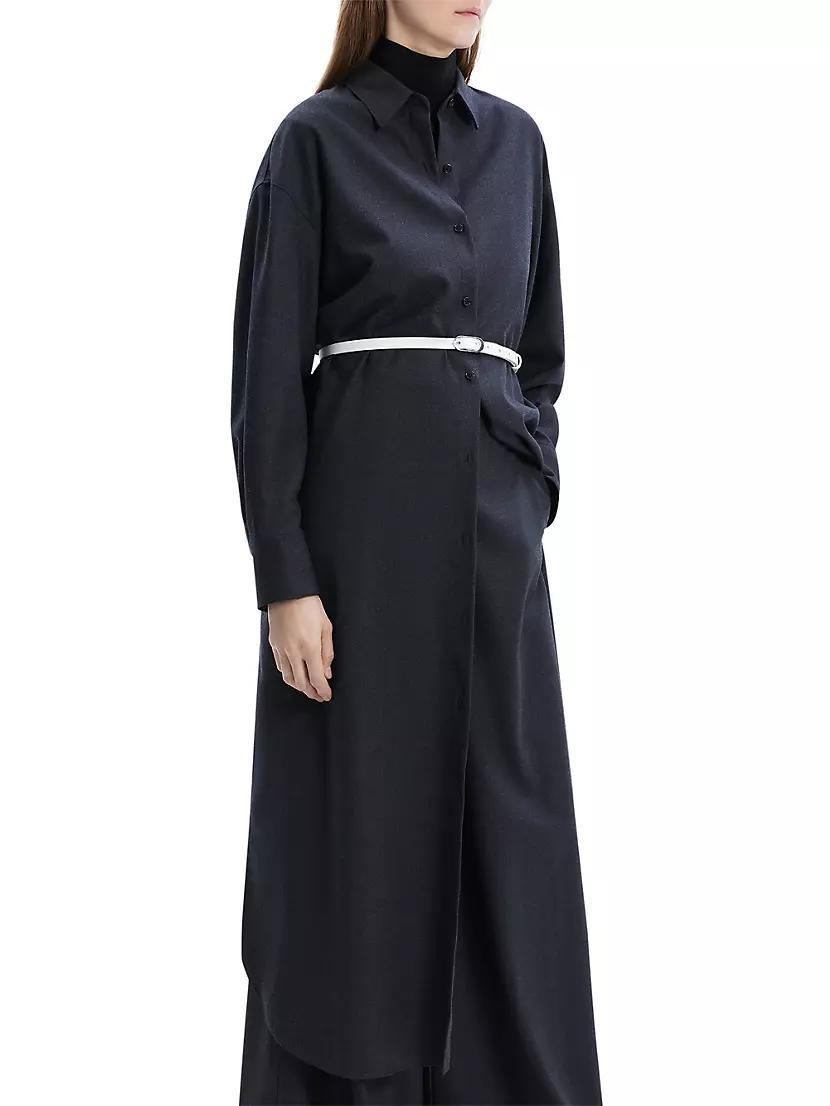 Womens Oversized Wool-Blend Maxi-Shirtdress Product Image