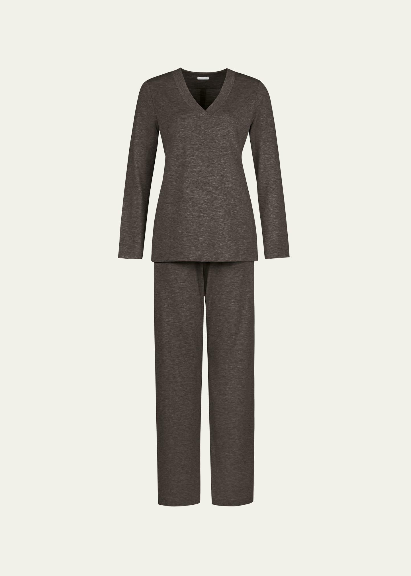 Womens Champagne 2-Piece Jersey Pajama Set Product Image