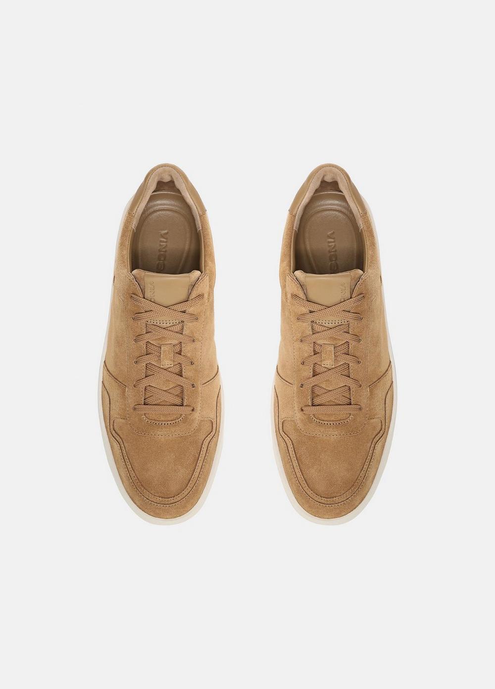 Mens Peyton Leather Lace-Up Sneaker, Chalk White, Size 7 Vince Product Image
