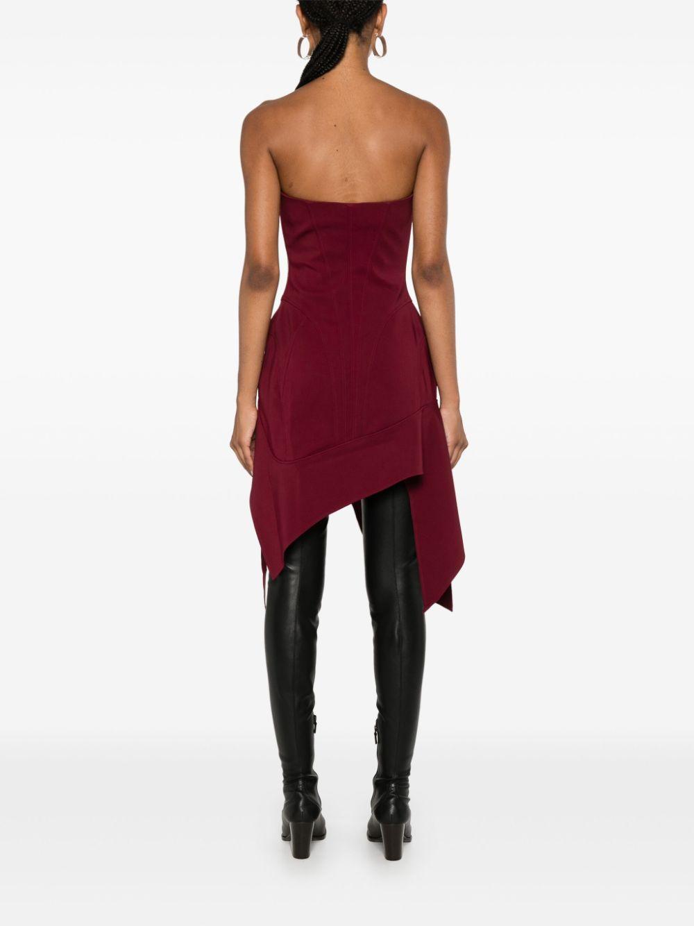 asymmetric bustier mini dress Product Image