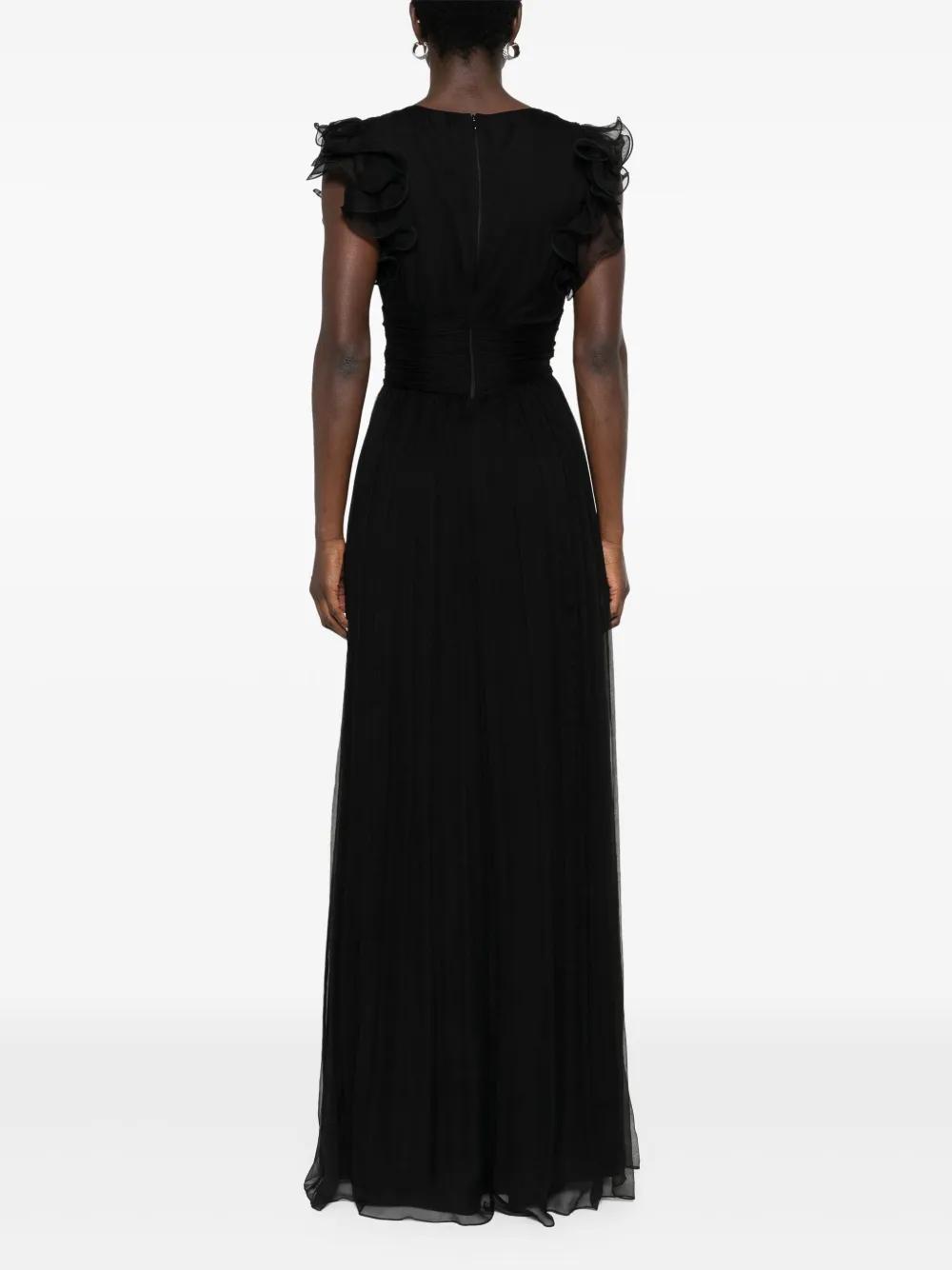 ruffled silk maxi dress Product Image