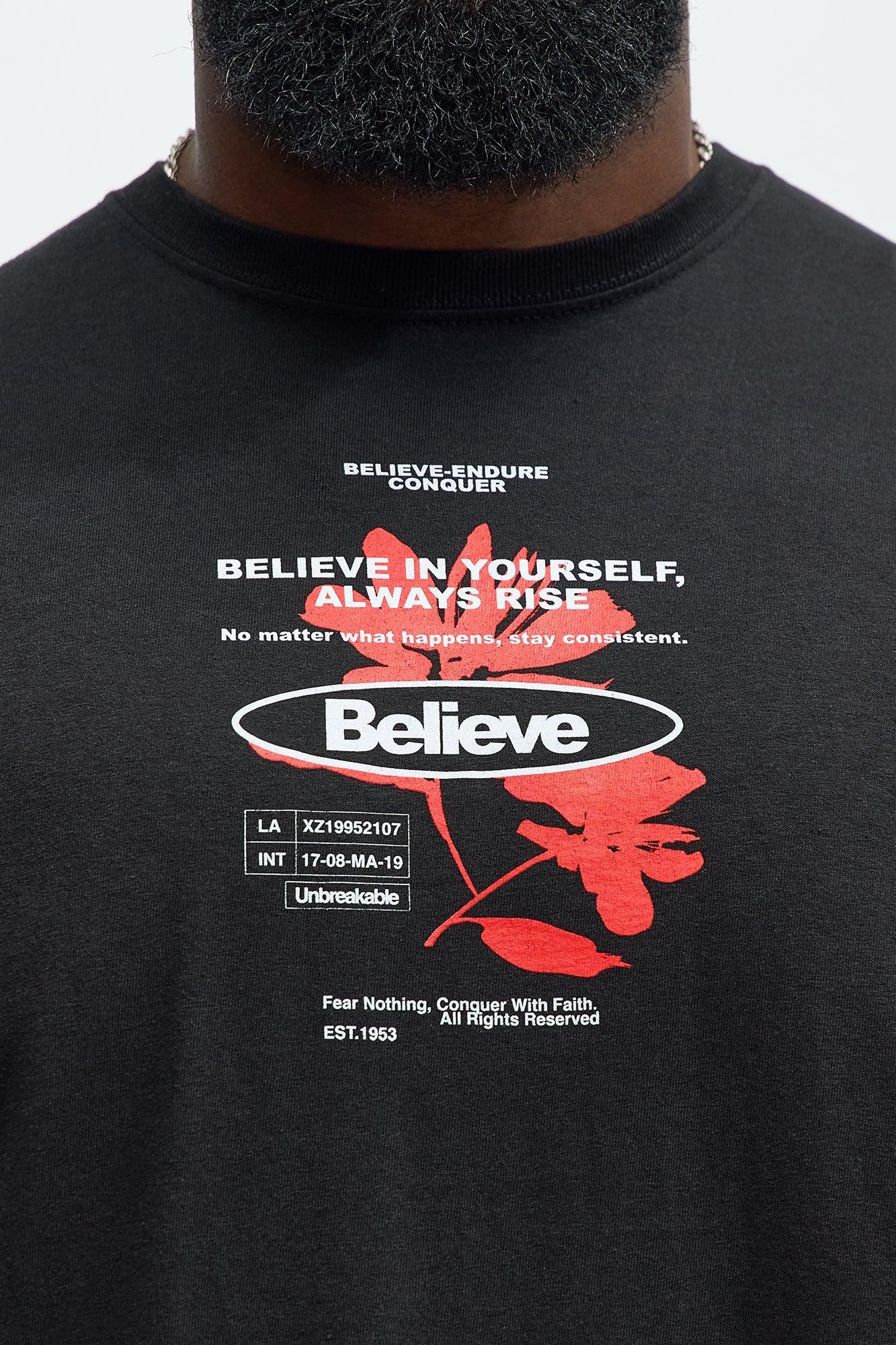 Believe Keep Going Short Sleeve Tee - Black Product Image