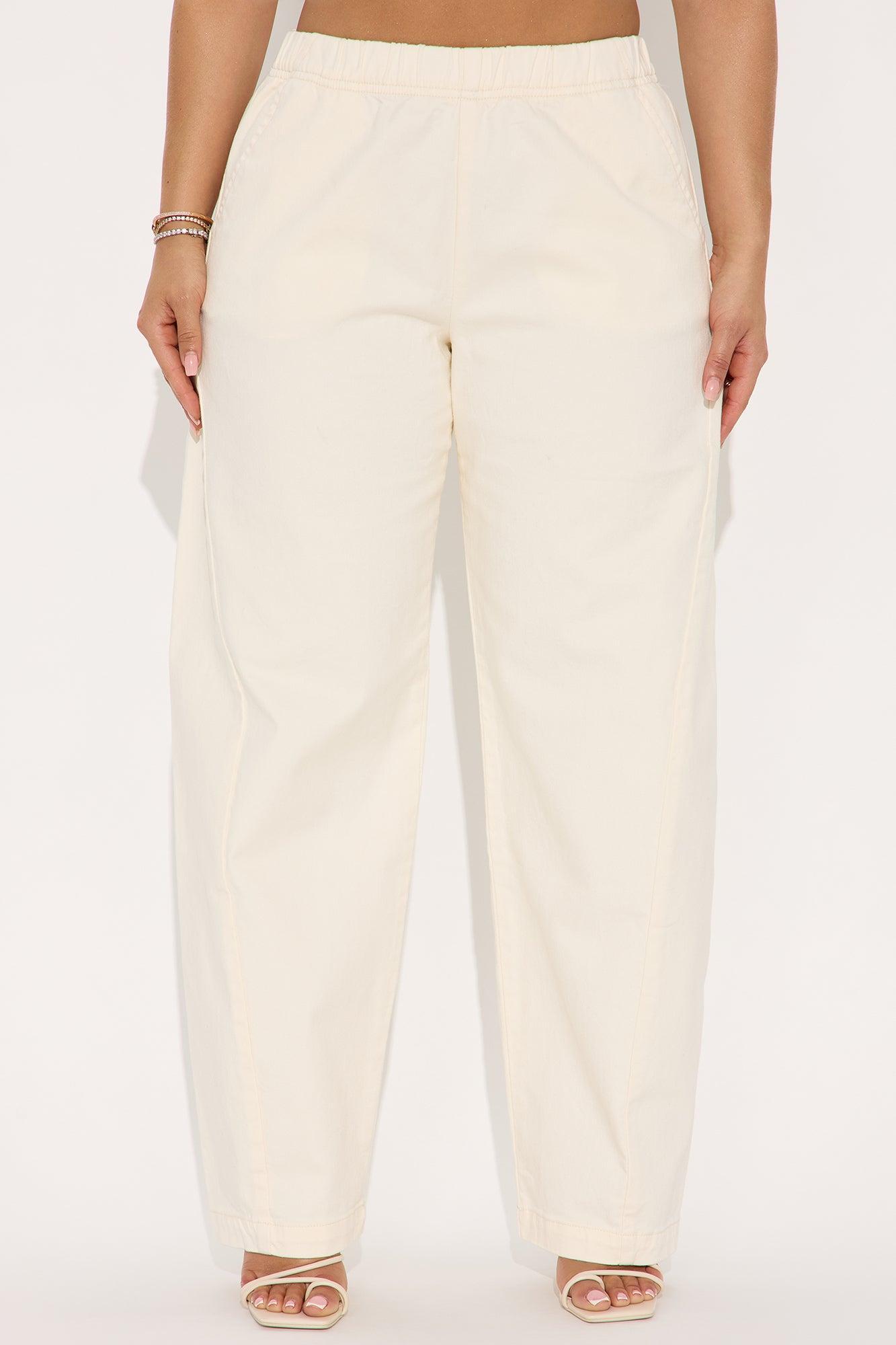 Jenia Barrel Pant - Cream Product Image