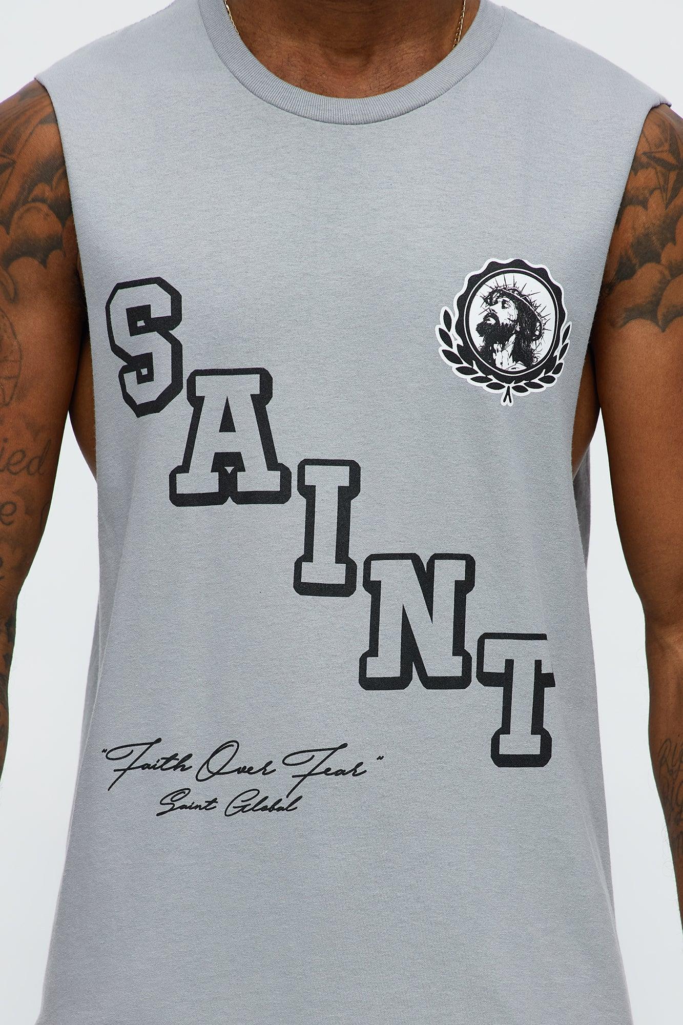 Saint University Muscle Tee - Grey Product Image