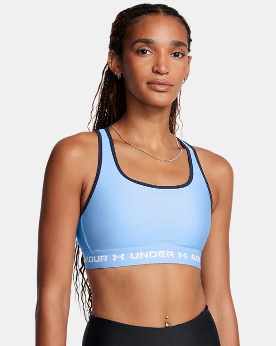 Under Armour Crossback 2.0 Medium-Impact Sports Bra, Women's, Size: XL, Rebel Dark Pink Product Image