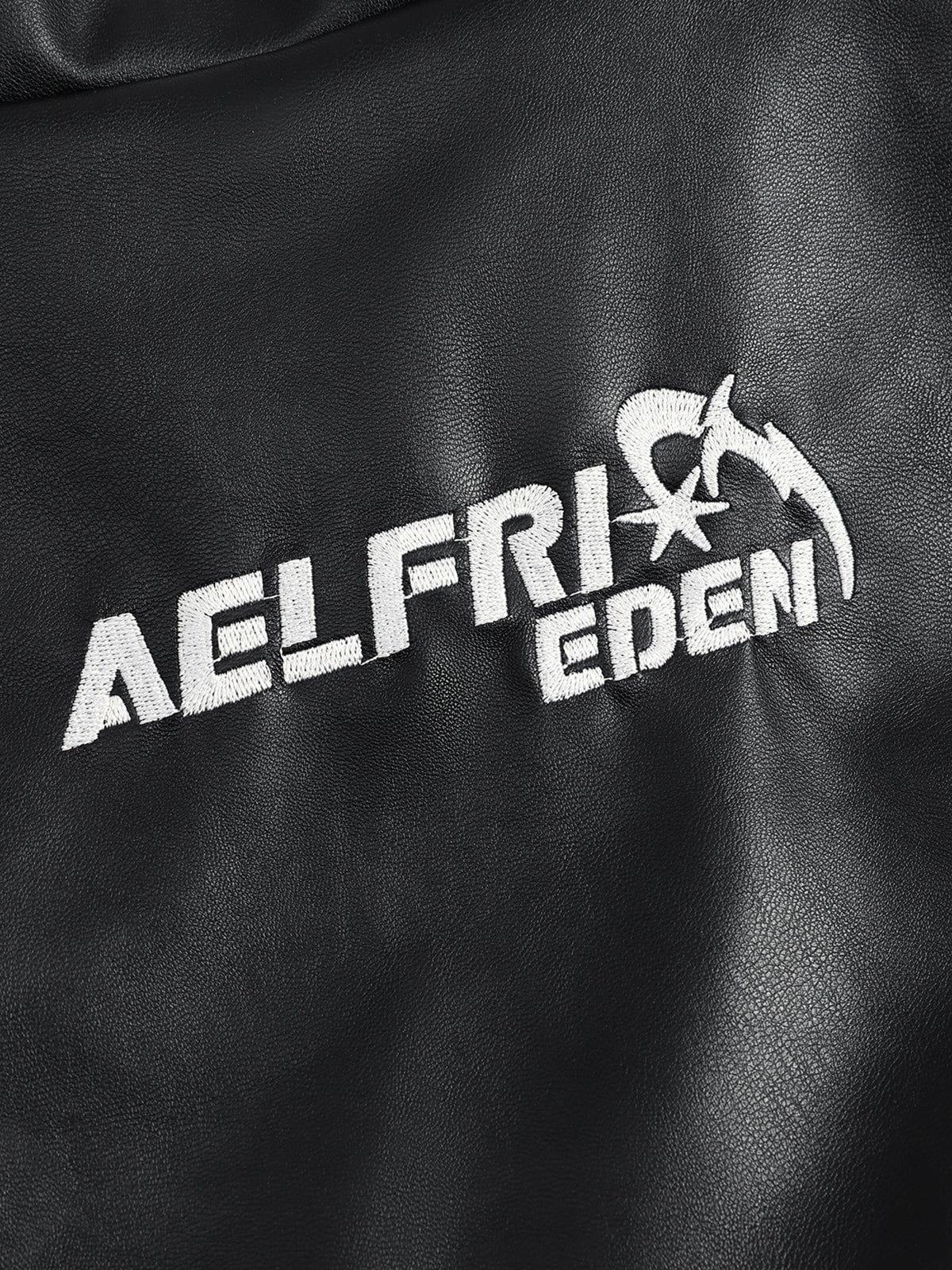 Aelfric Eden Color Blocking Faux Leather Jacket Product Image